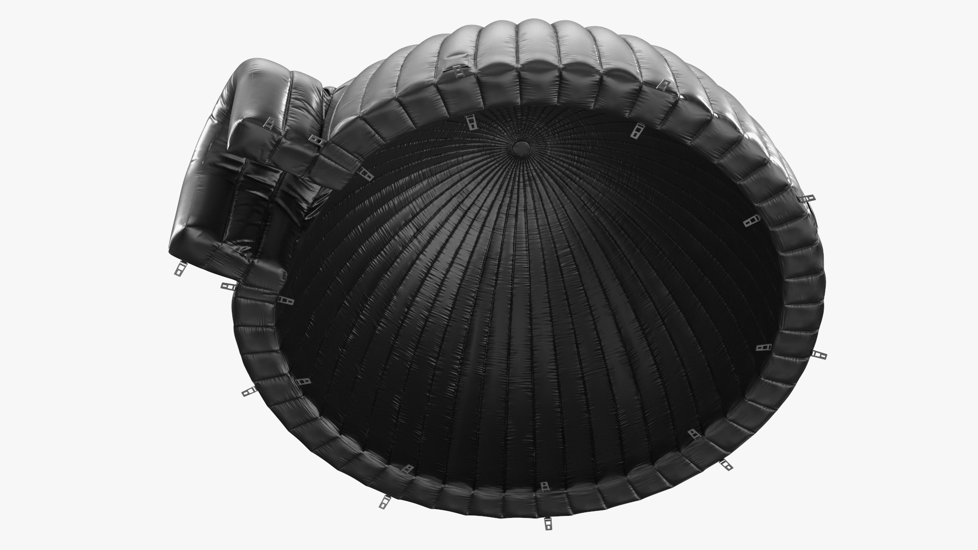3D Portable Inflatable Igloo Tent Open Black