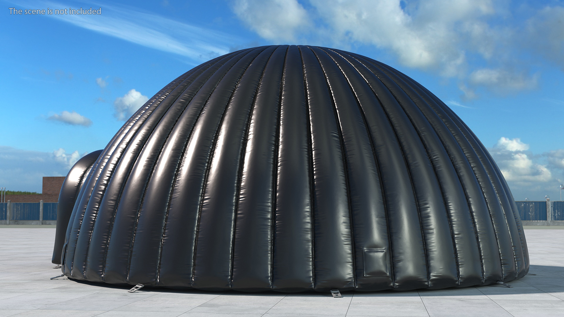 3D Portable Inflatable Igloo Tent Open Black