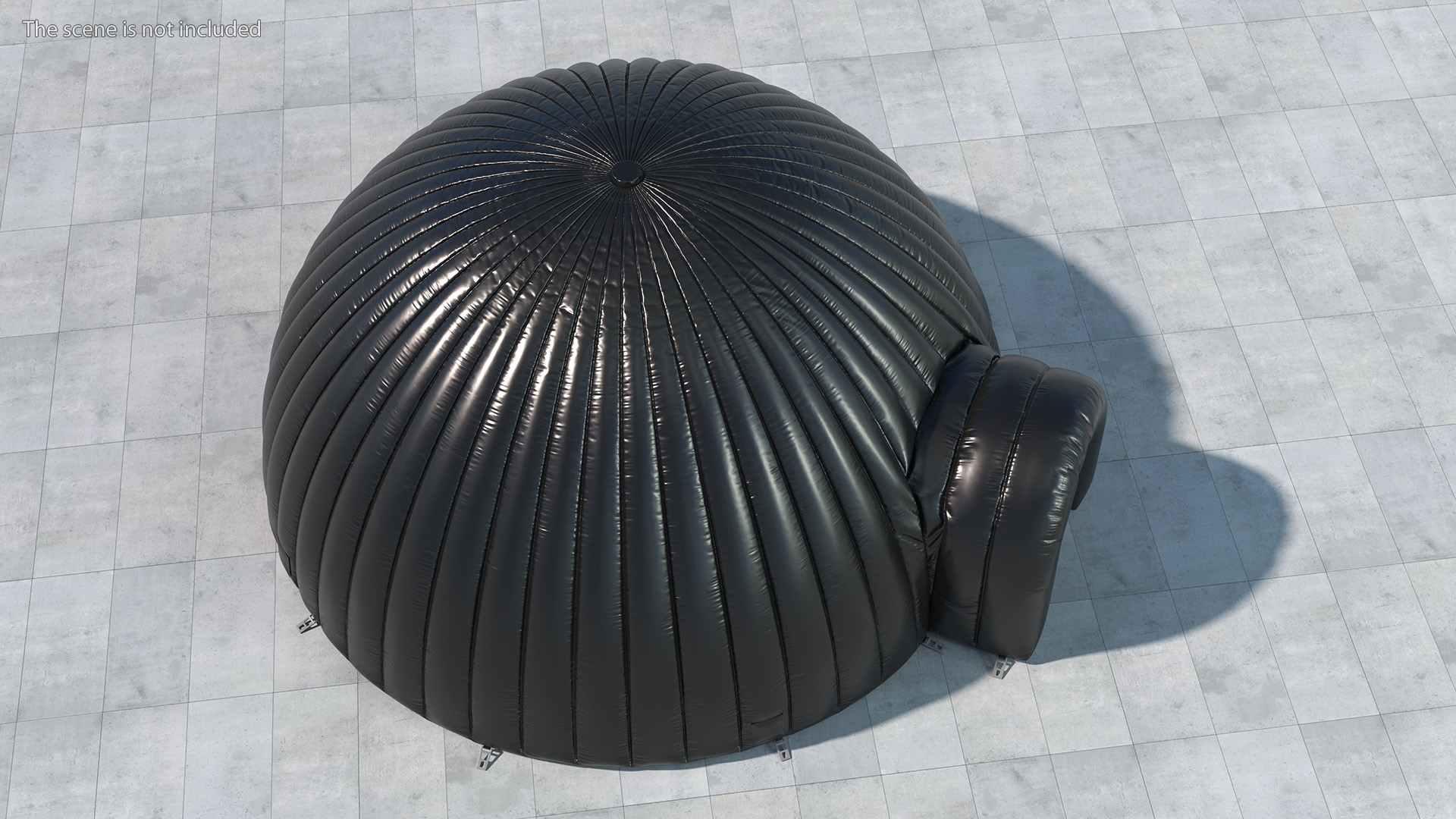 3D Portable Inflatable Igloo Tent Open Black