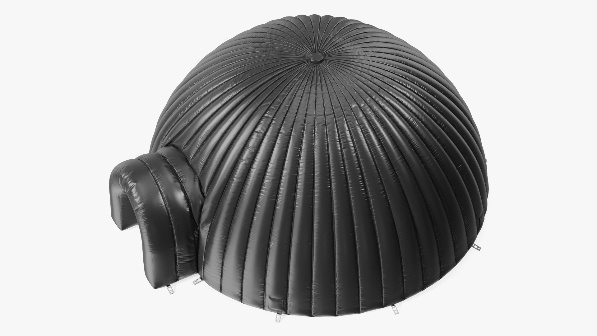 3D Portable Inflatable Igloo Tent Open Black