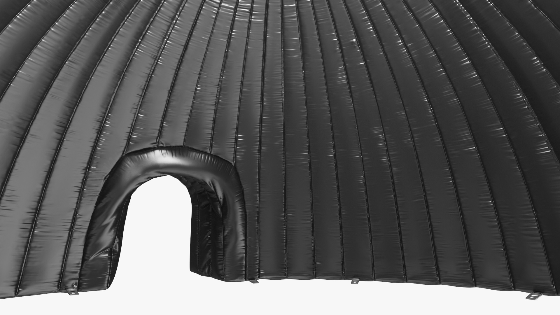 3D Portable Inflatable Igloo Tent Open Black