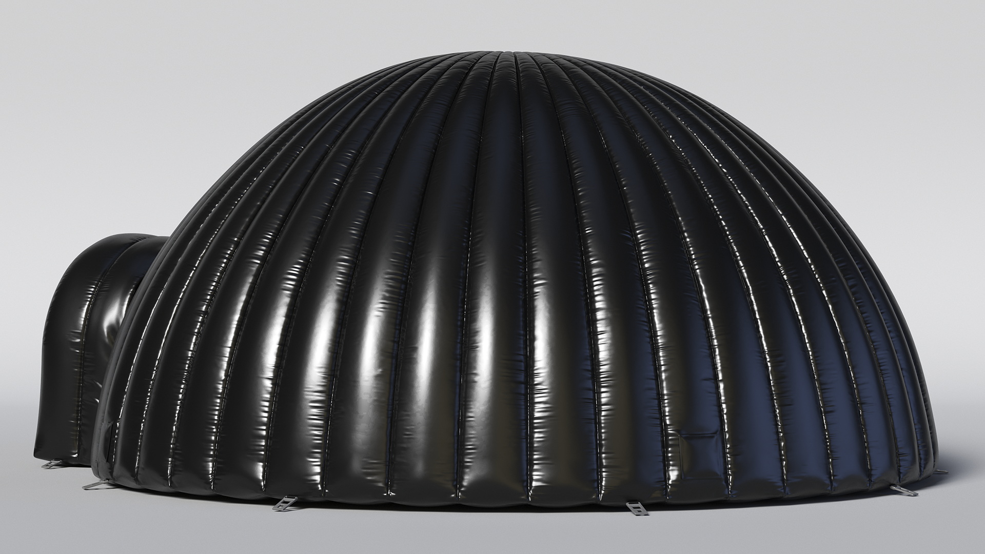 3D Portable Inflatable Igloo Tent Open Black