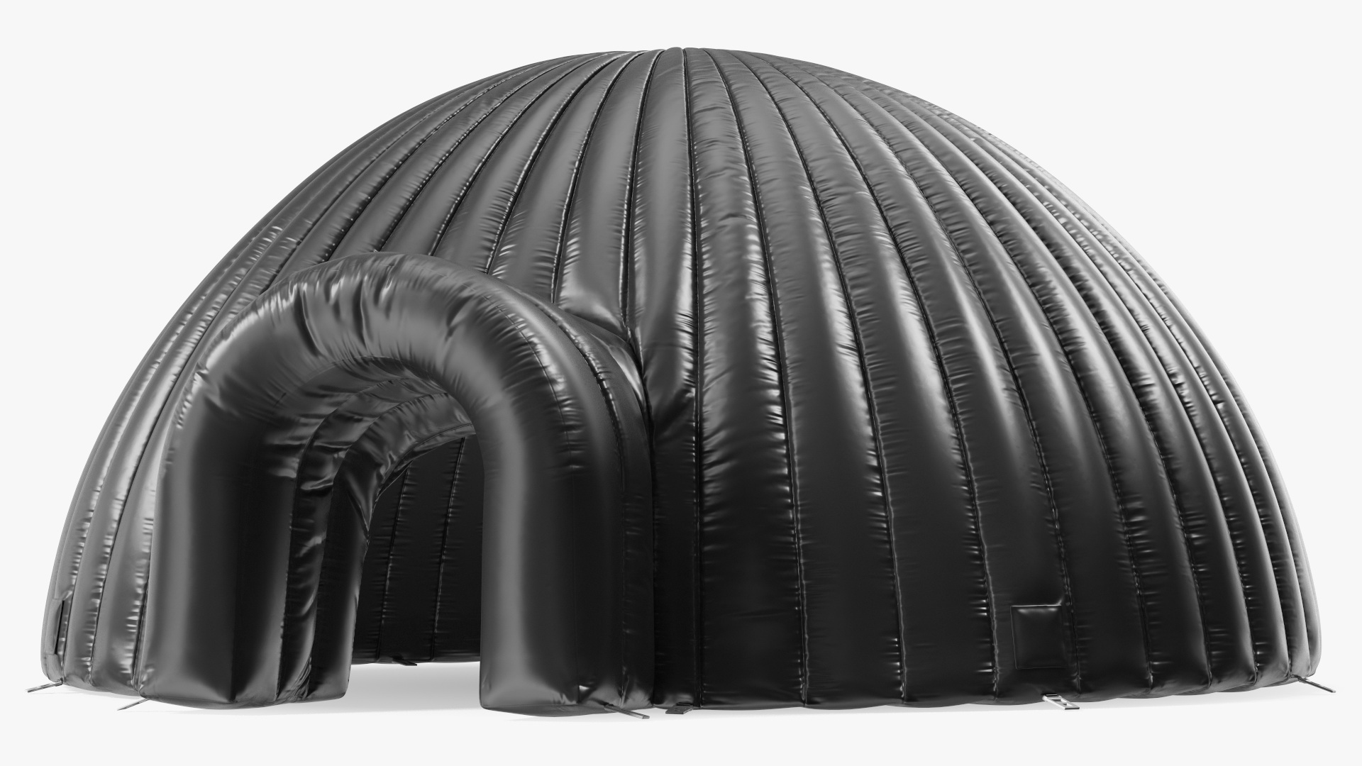 3D Portable Inflatable Igloo Tent Open Black