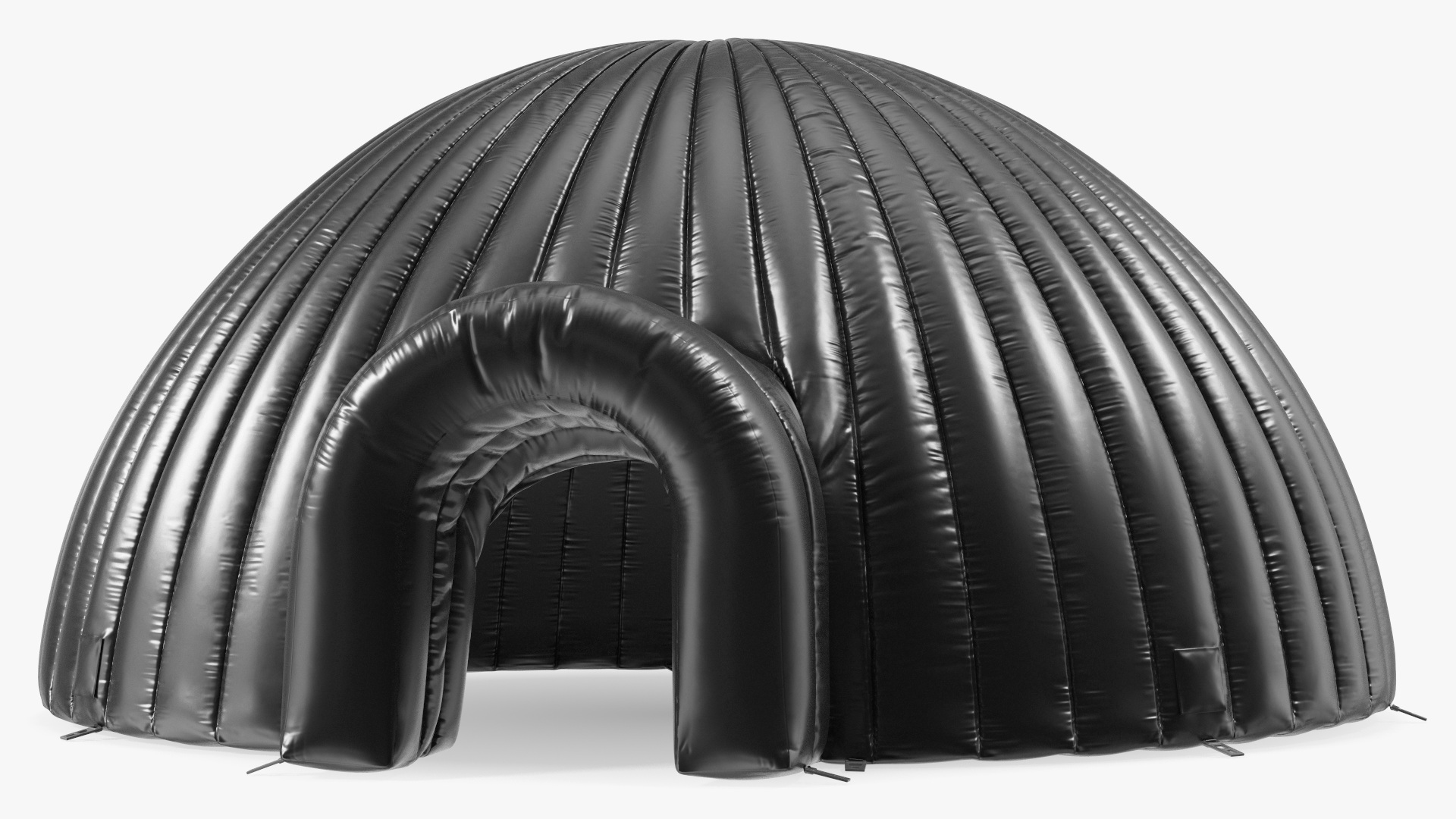 3D Portable Inflatable Igloo Tent Open Black