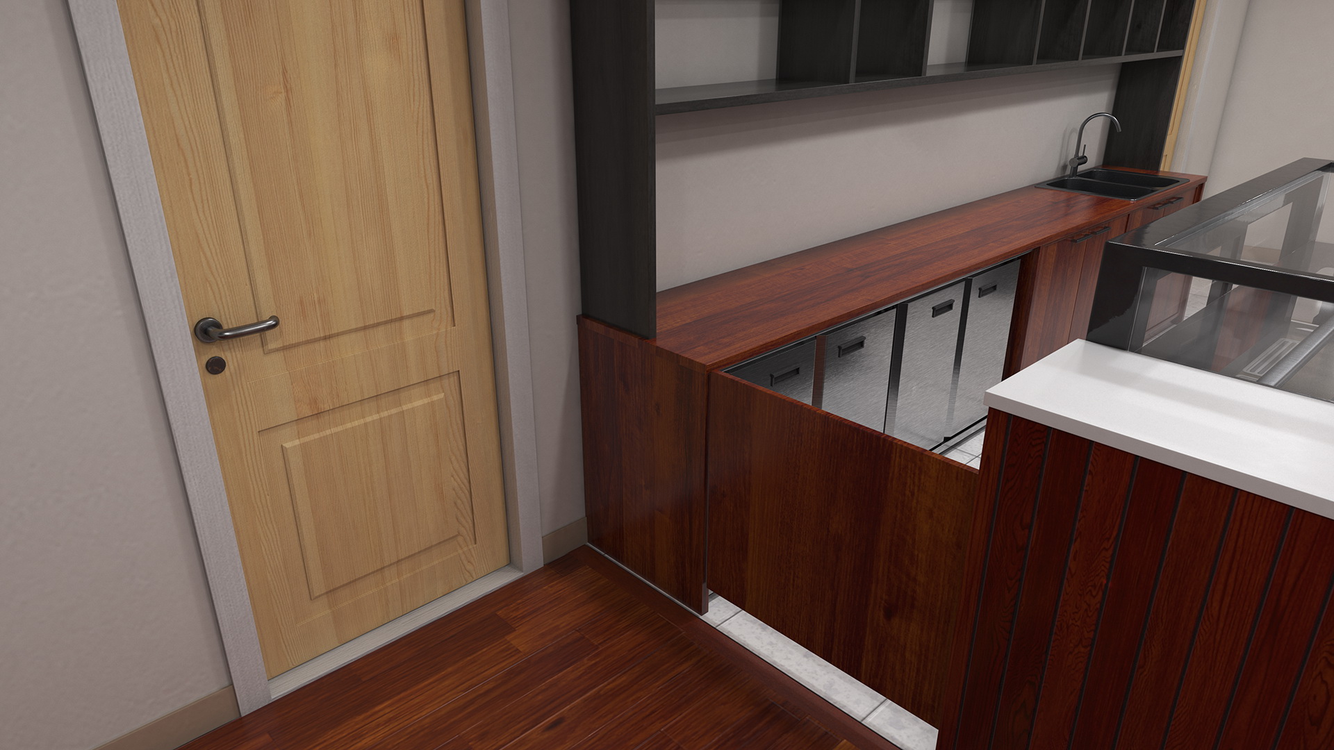 3D Modern Coffee Shop model