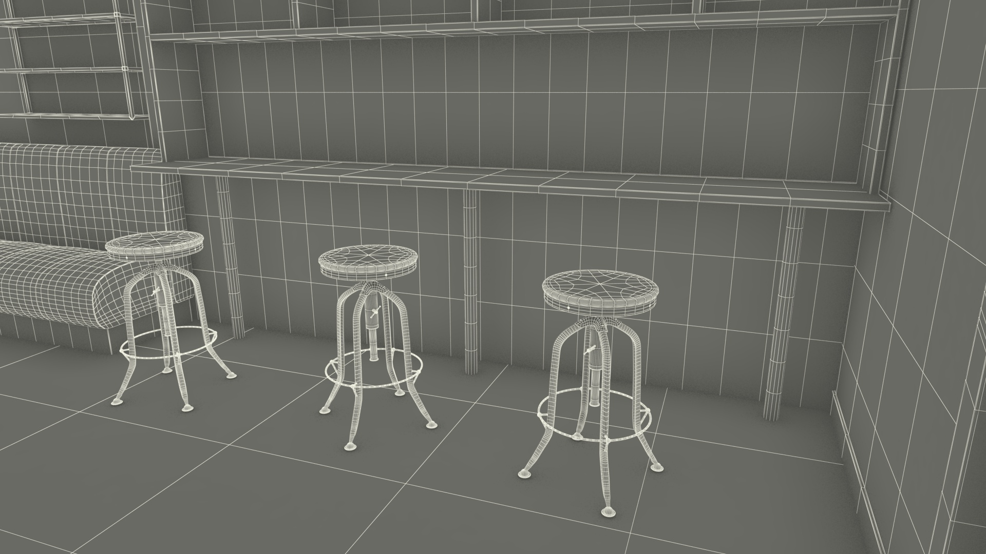 3D Modern Coffee Shop model