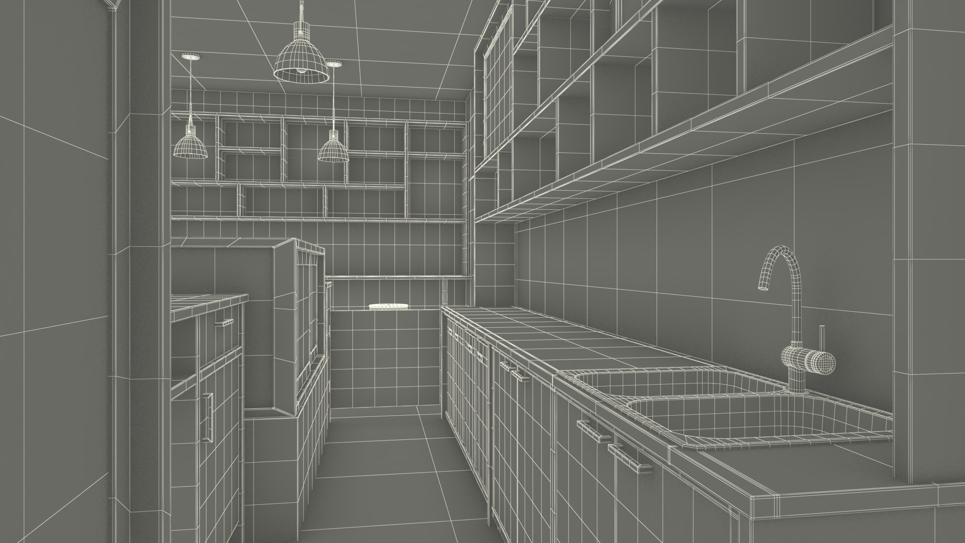 3D Modern Coffee Shop model