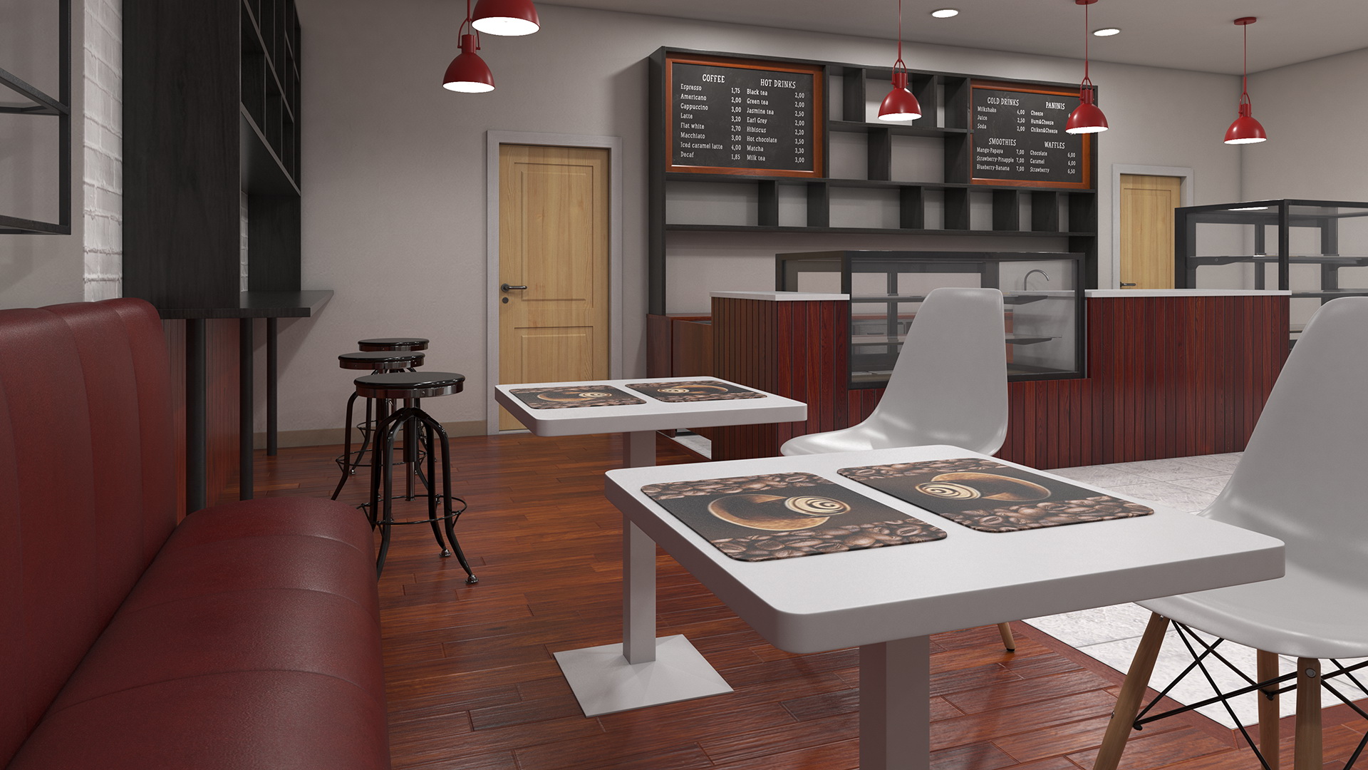 3D Modern Coffee Shop model