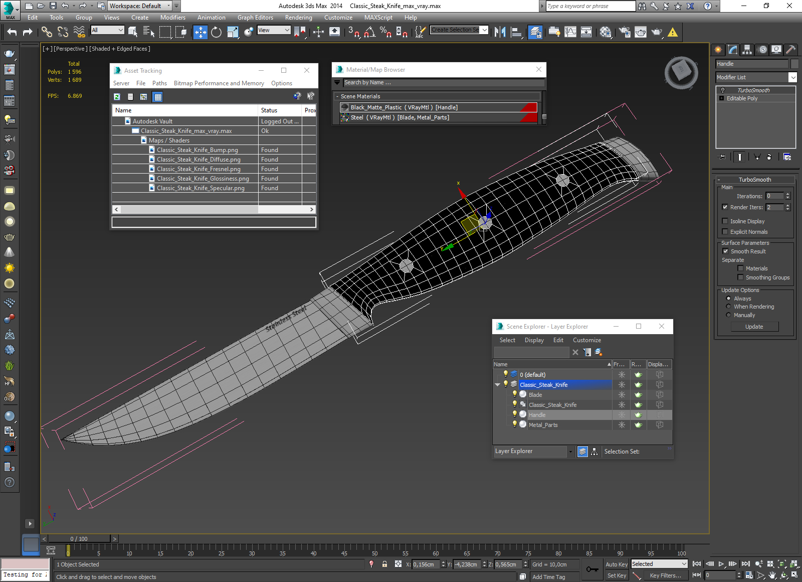 Classic Steak Knife 3D model