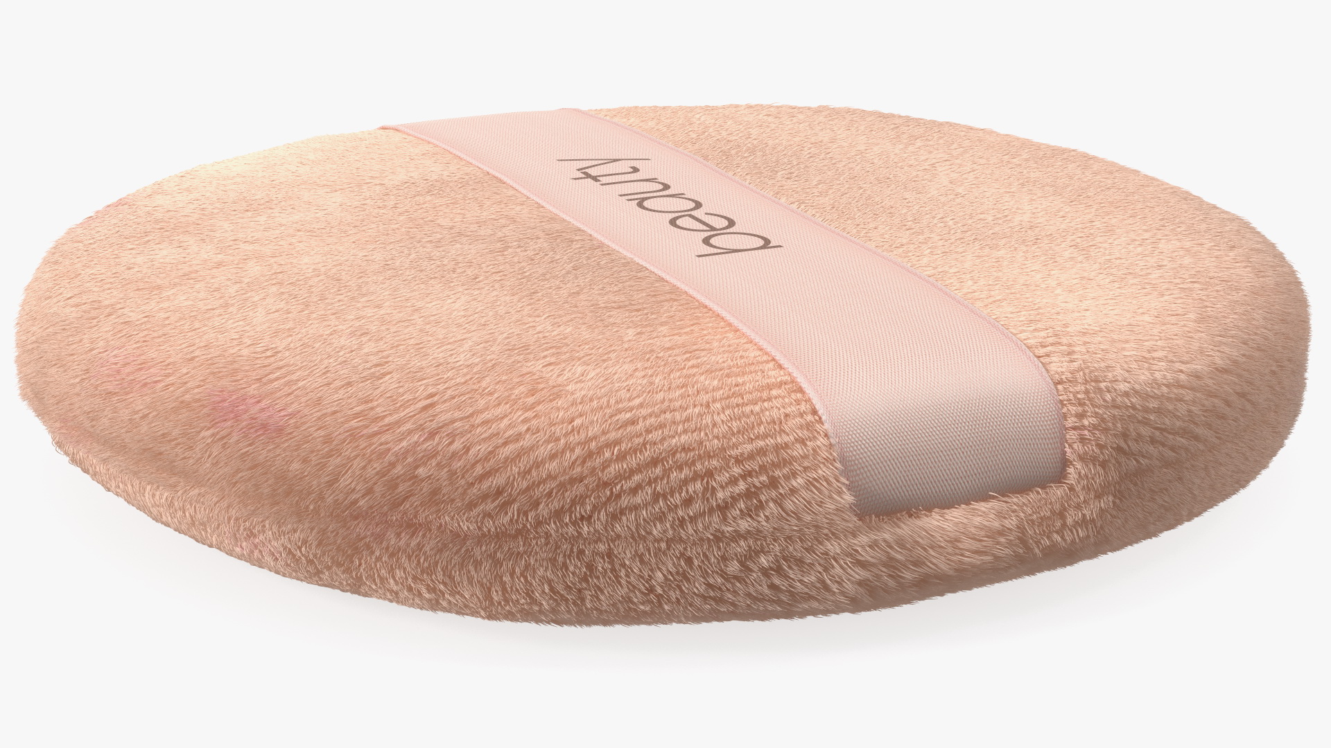 Round Powder Puff with Strap Fur 3D
