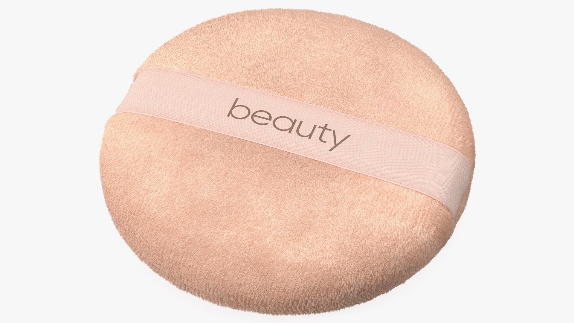 Round Powder Puff with Strap Fur 3D