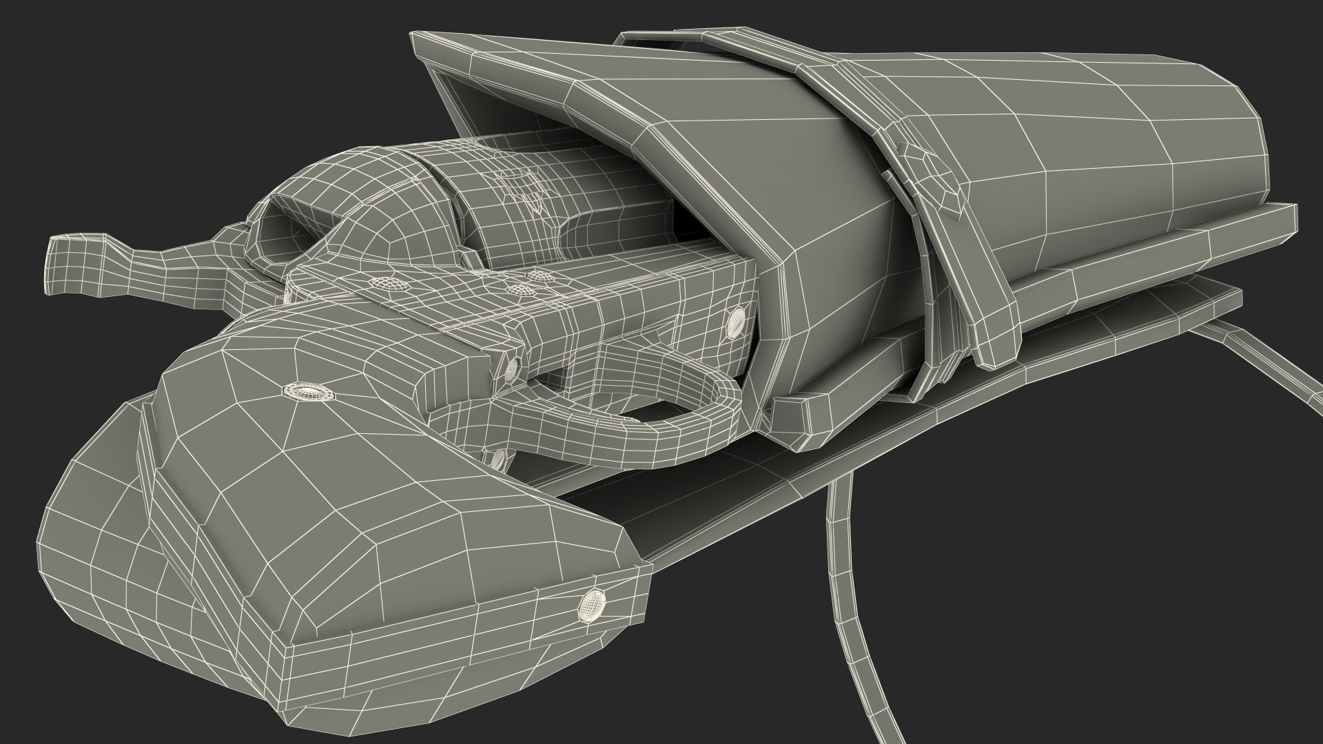 Leather Holster with Revolver 3D model
