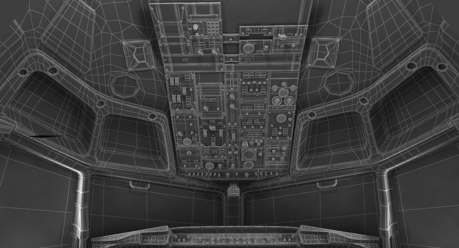 3D Passenger Airplane Cockpit