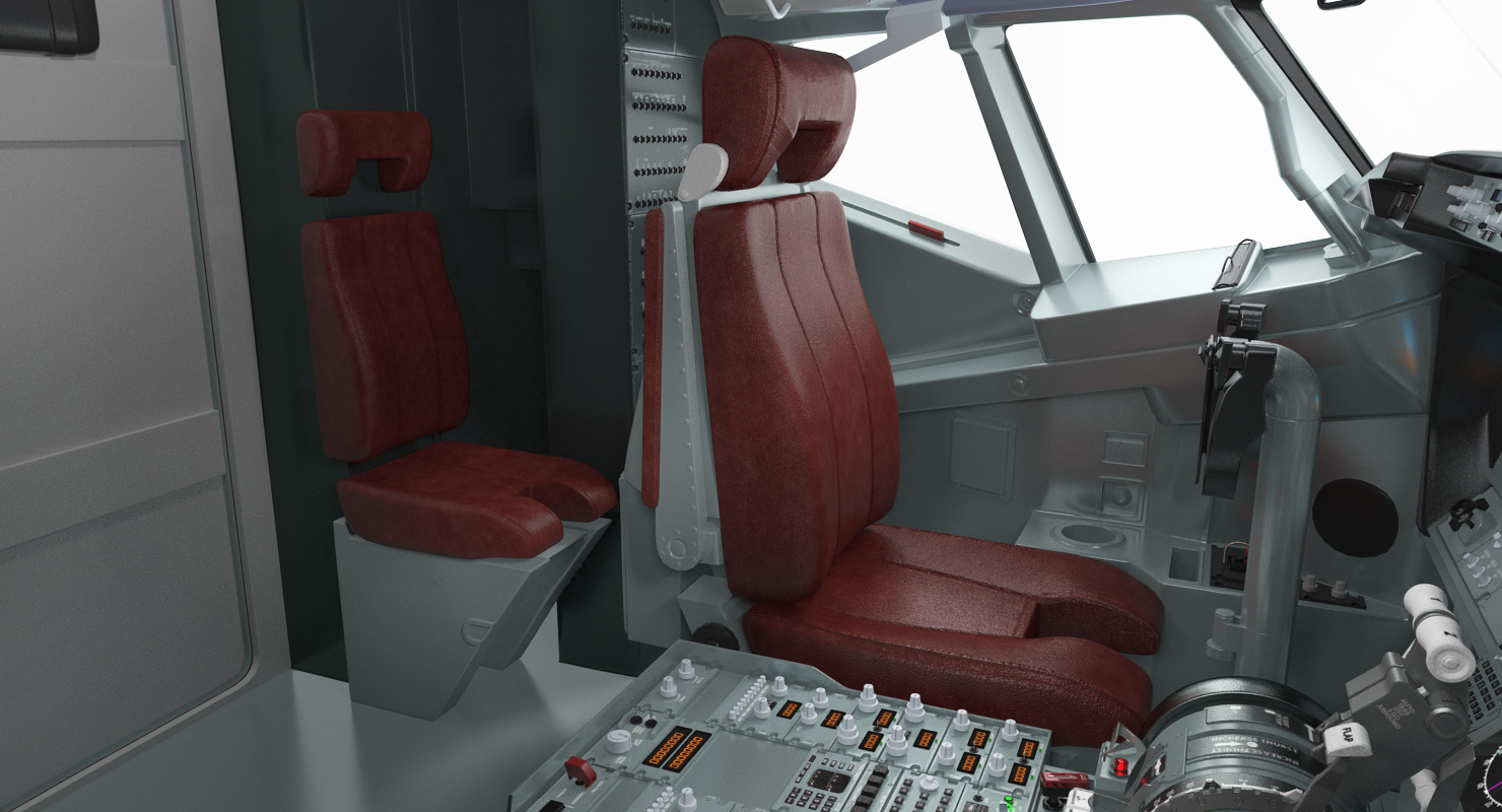 3D Passenger Airplane Cockpit