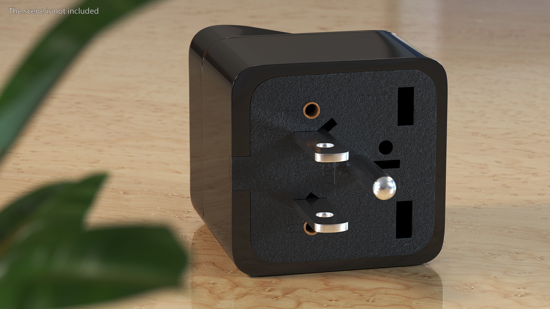 Type B Travel Plug Adapter Black 3D