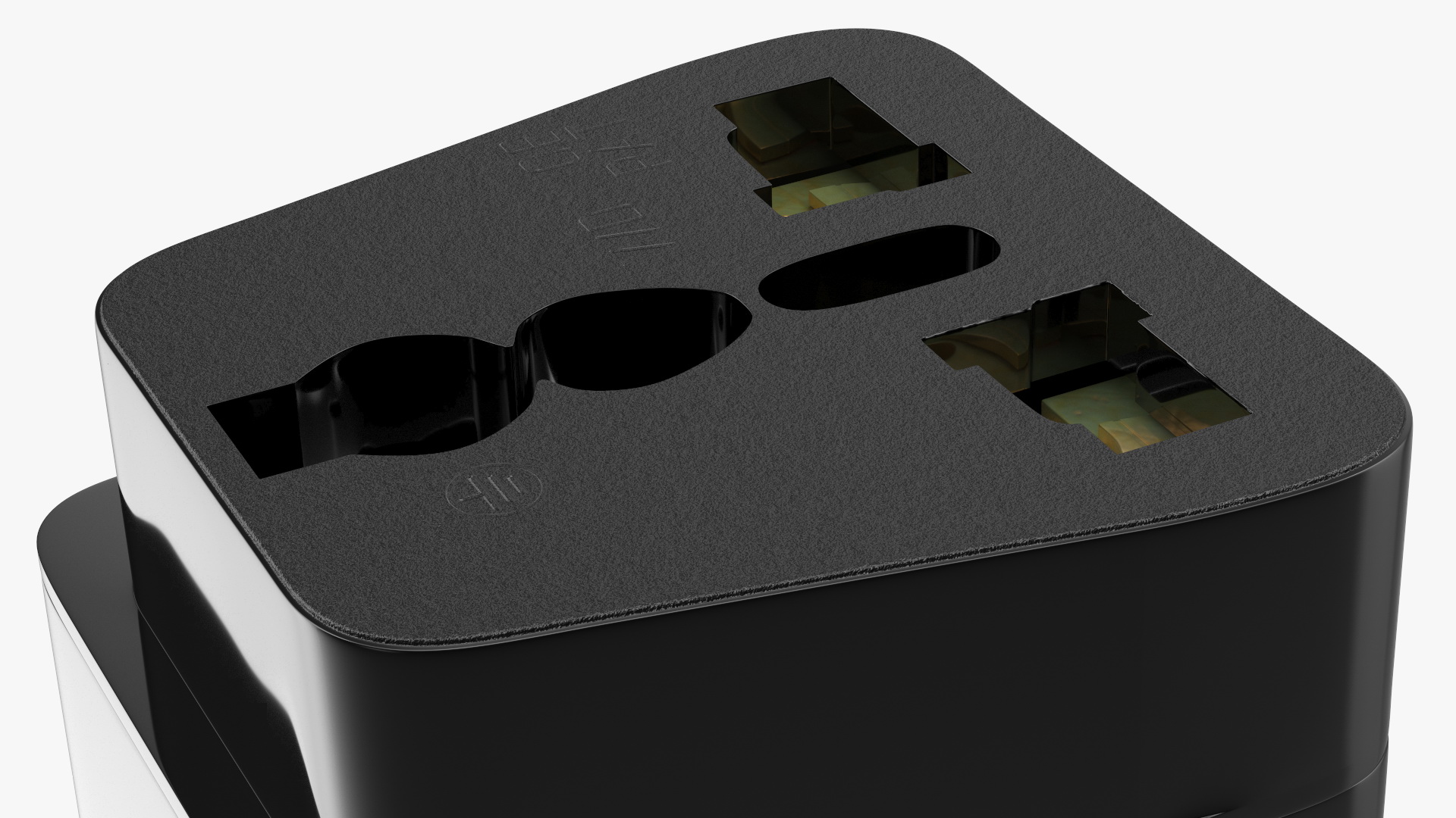 Type B Travel Plug Adapter Black 3D