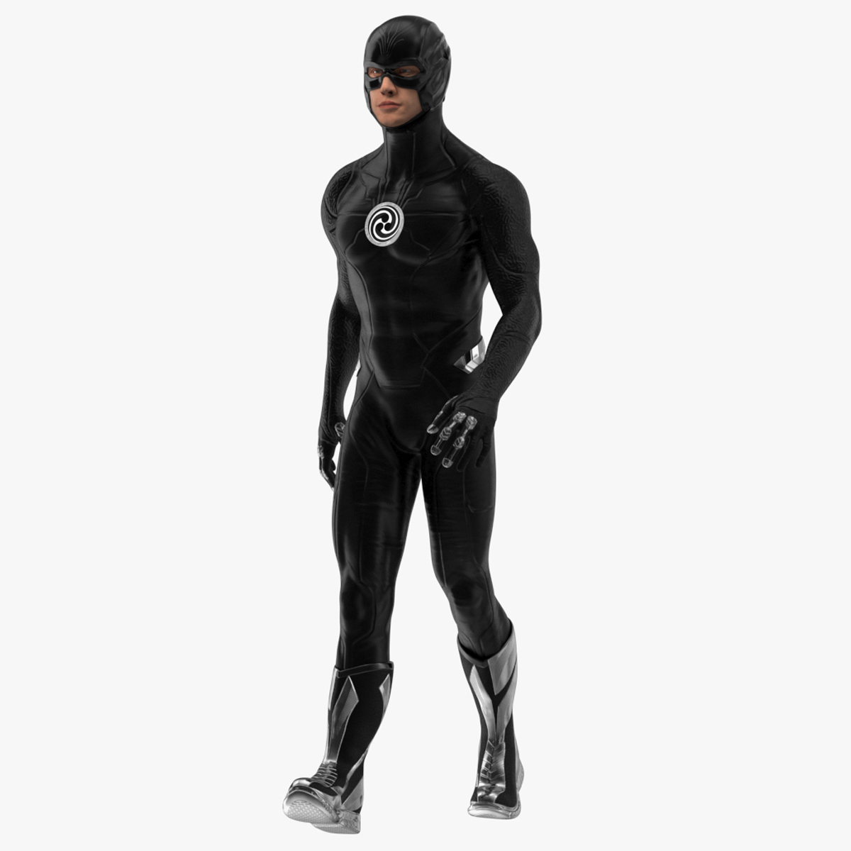 3D Black Suit Superhero Rigged for Maya