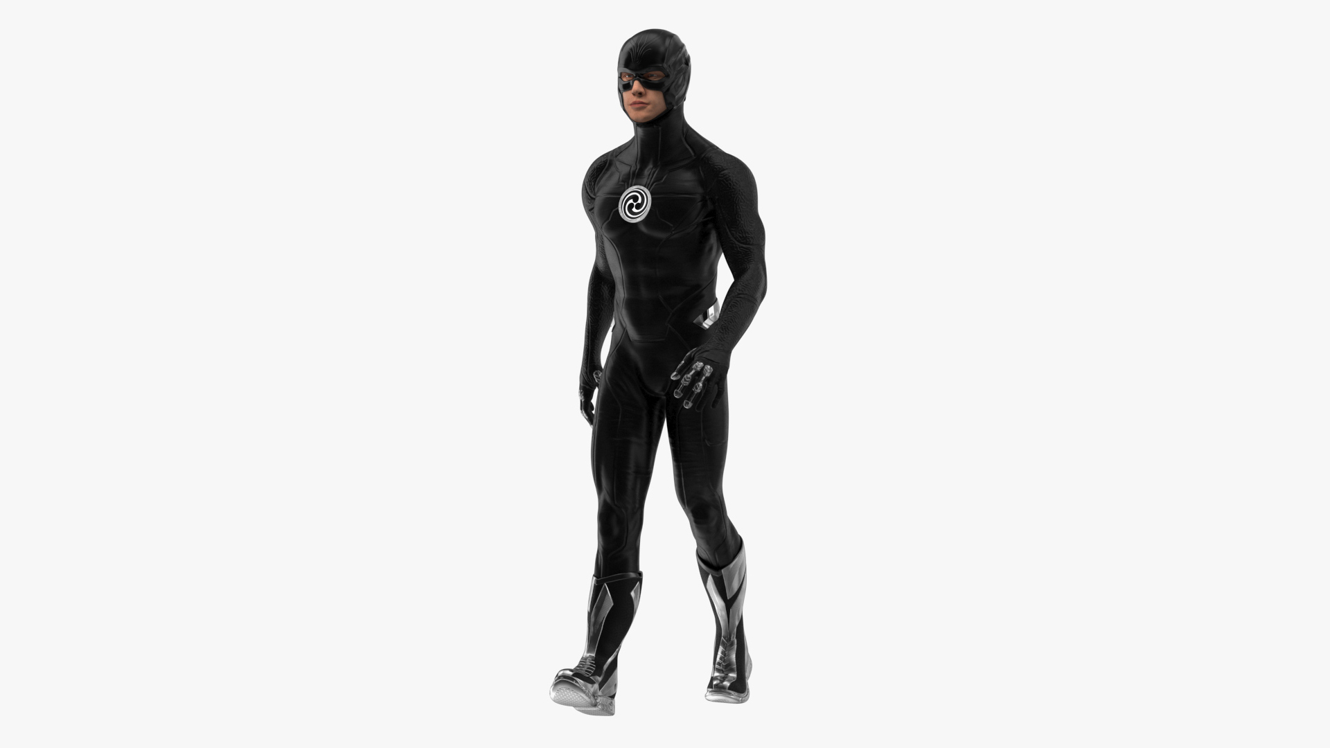 3D Black Suit Superhero Rigged for Maya