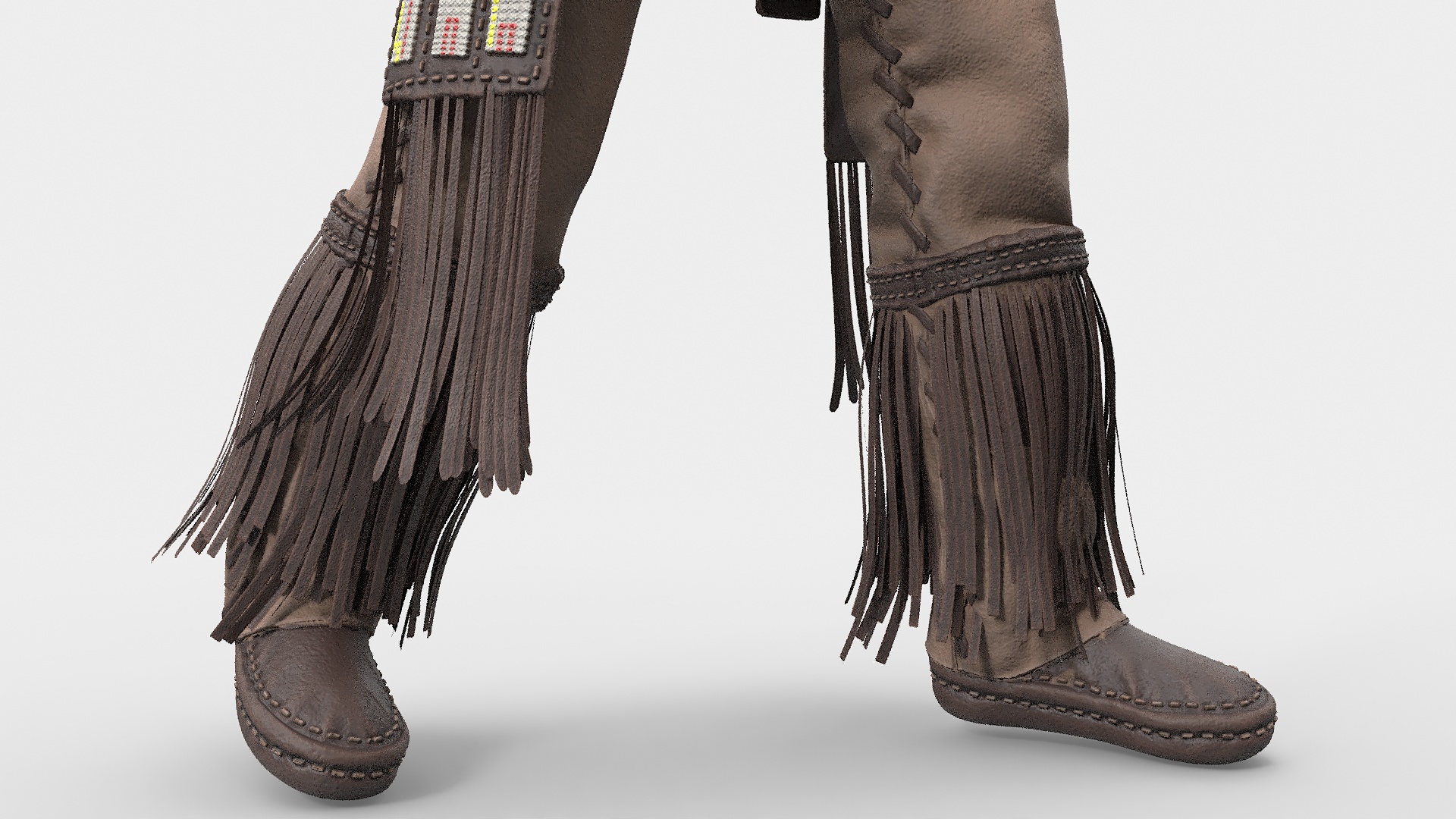3D model Native American Chief with Tomahawk