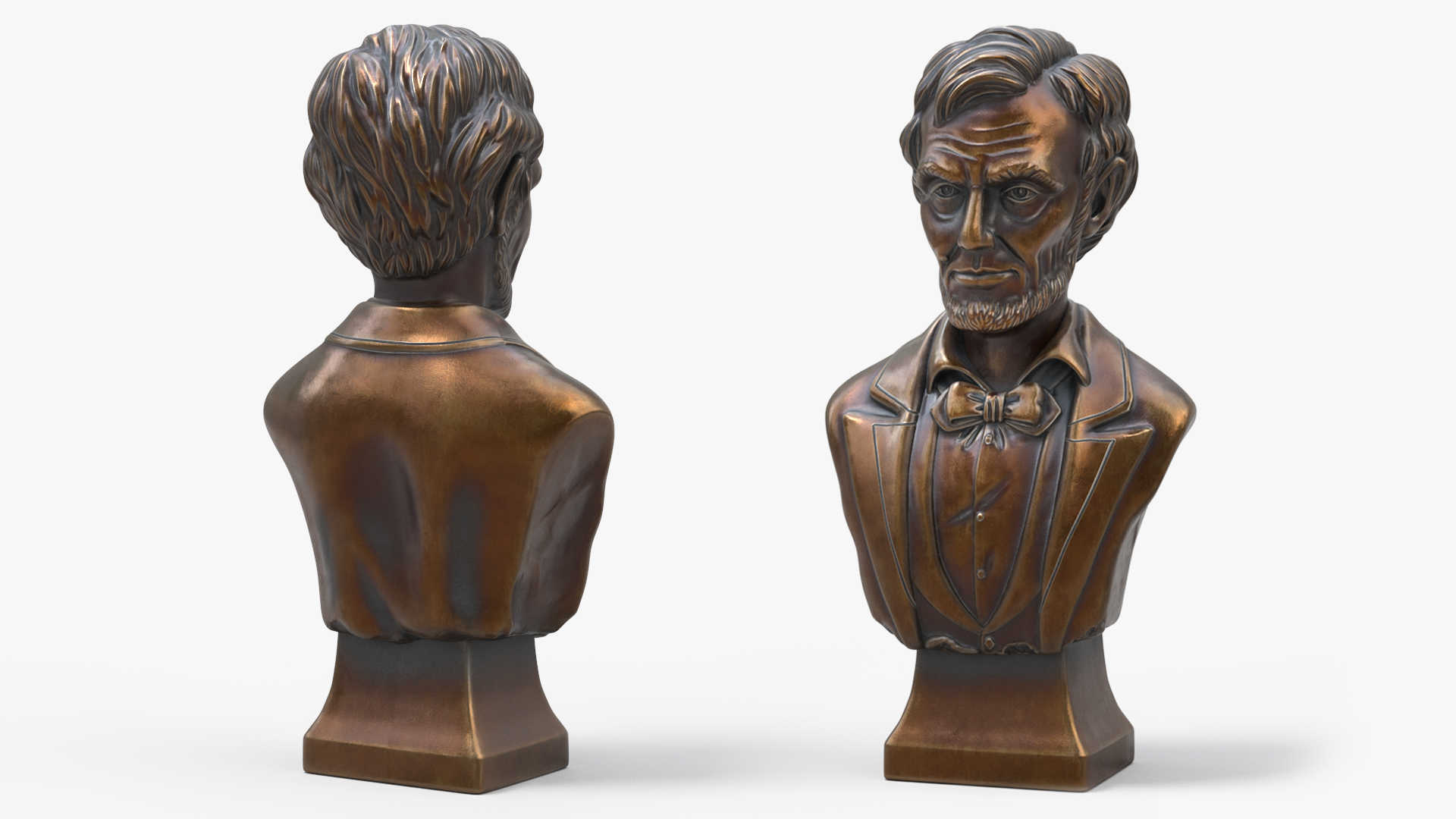 Bronze Bust of Lincoln 3D