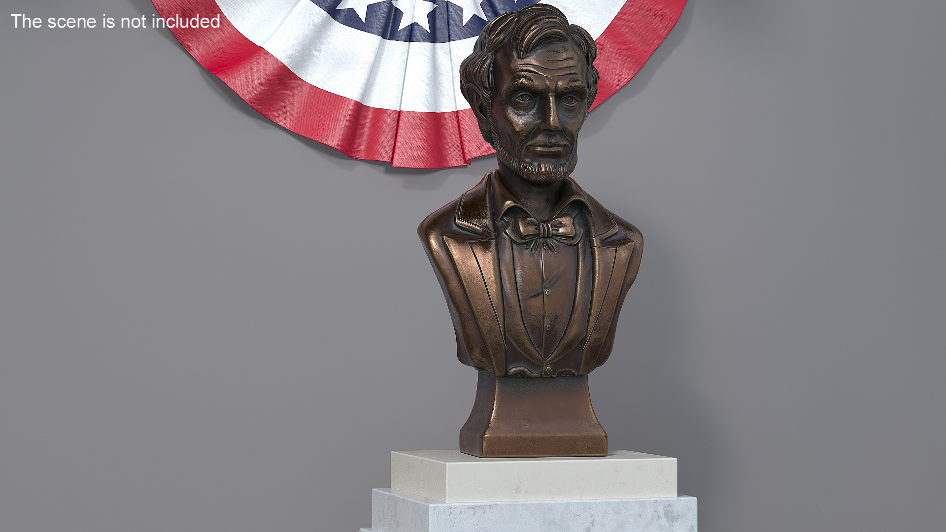Bronze Bust of Lincoln 3D