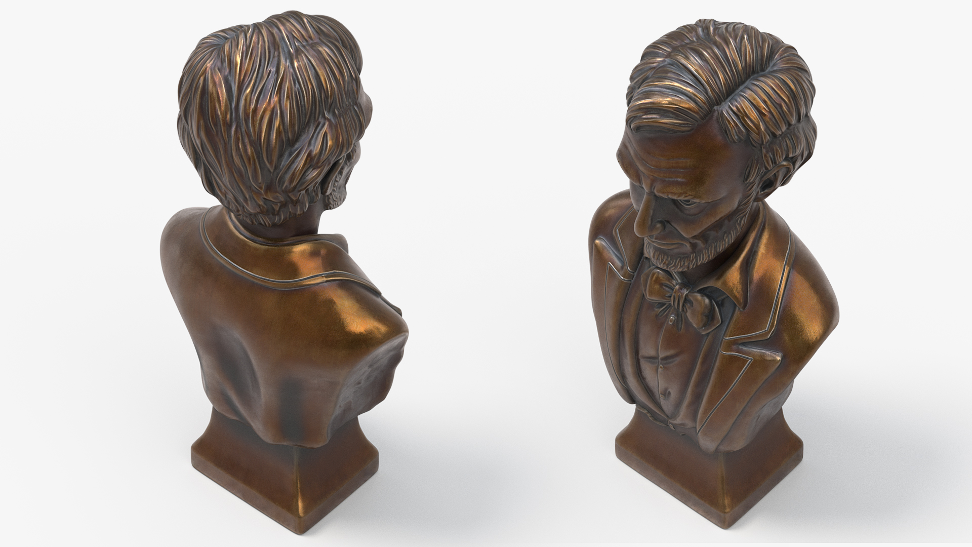 Bronze Bust of Lincoln 3D