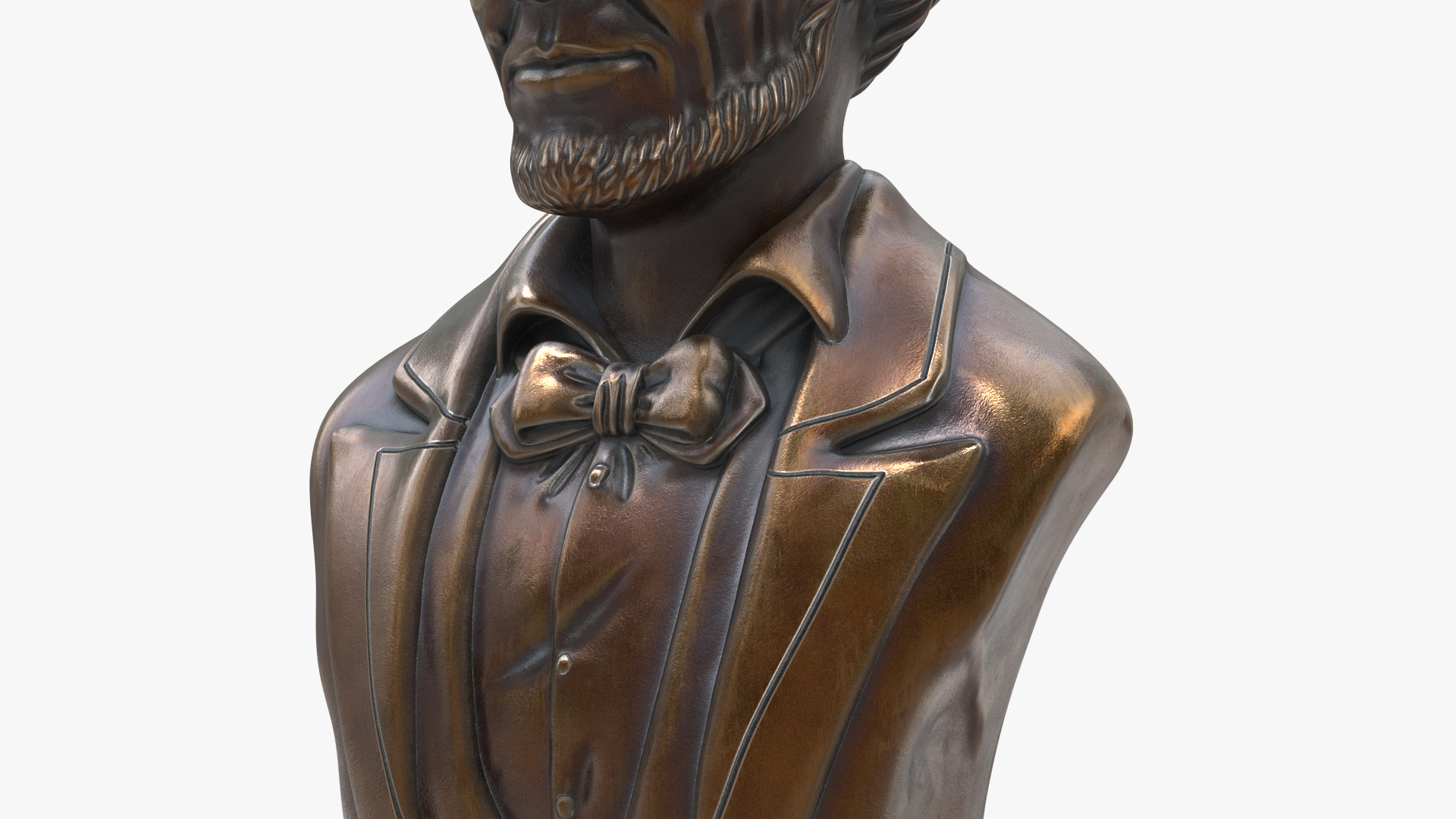 Bronze Bust of Lincoln 3D
