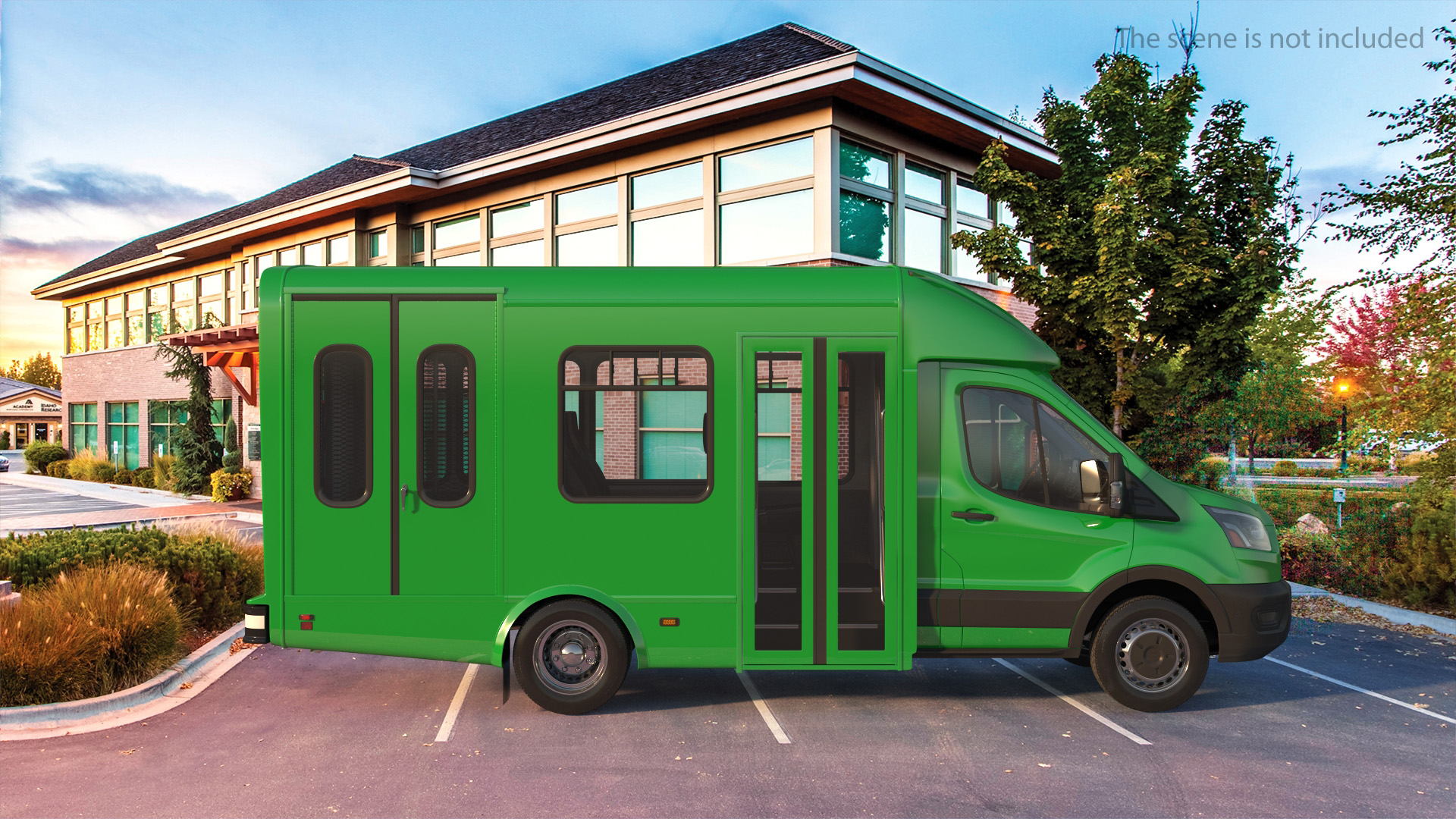 3D Passenger Shuttle Bus