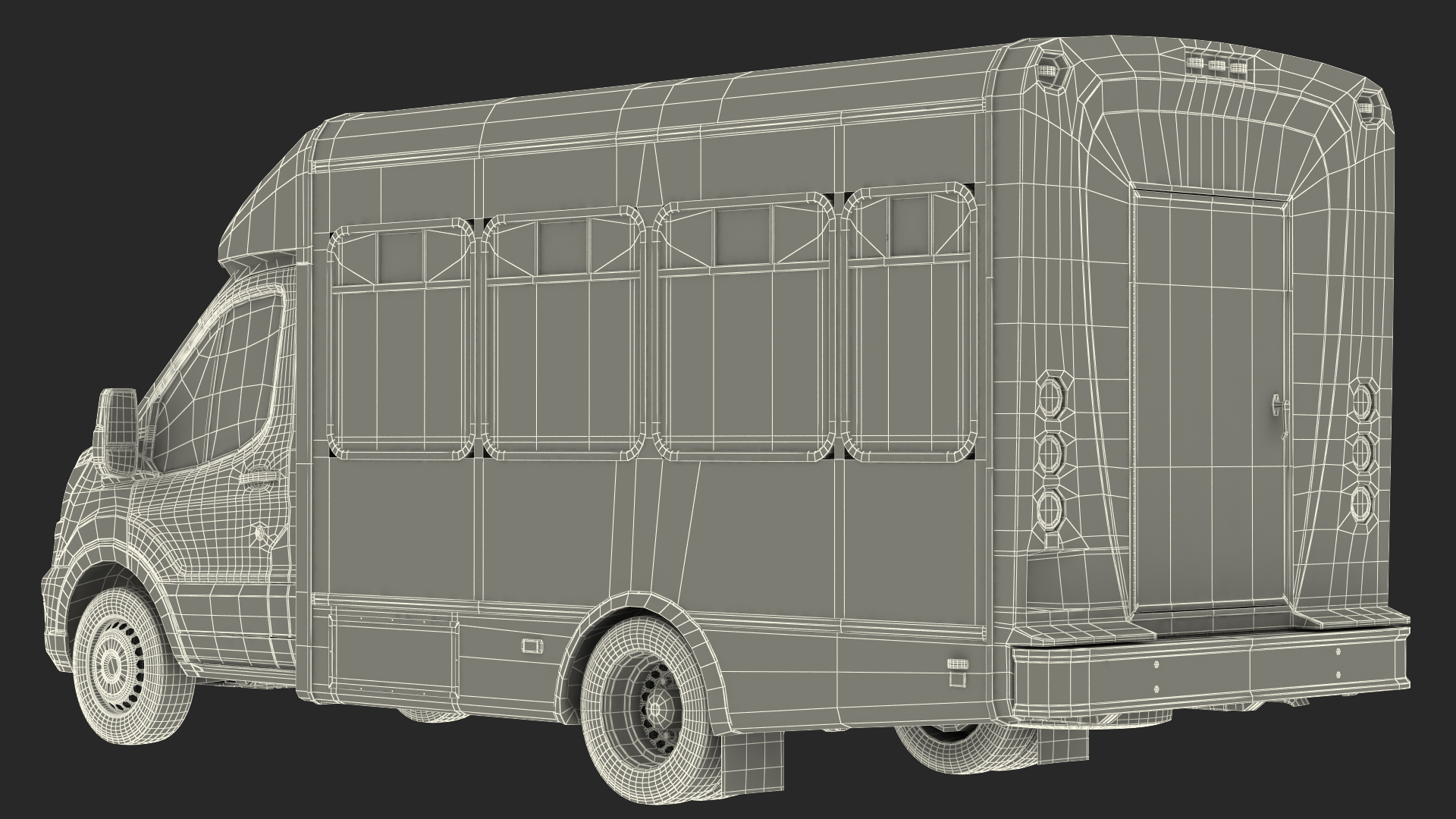 3D Passenger Shuttle Bus