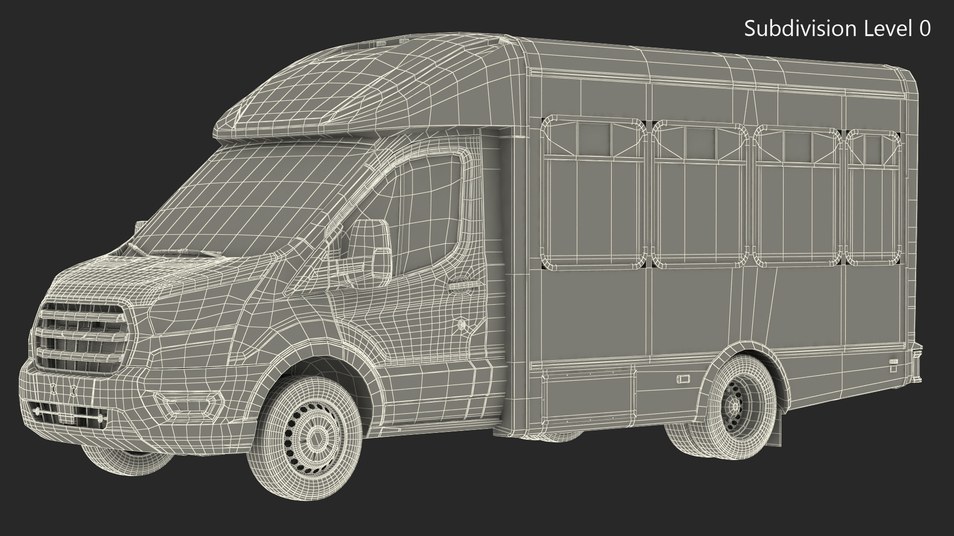 3D Passenger Shuttle Bus