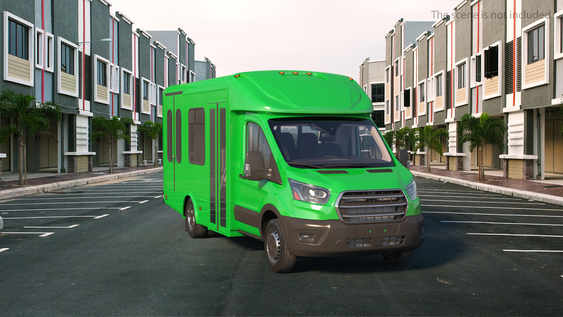 3D Passenger Shuttle Bus
