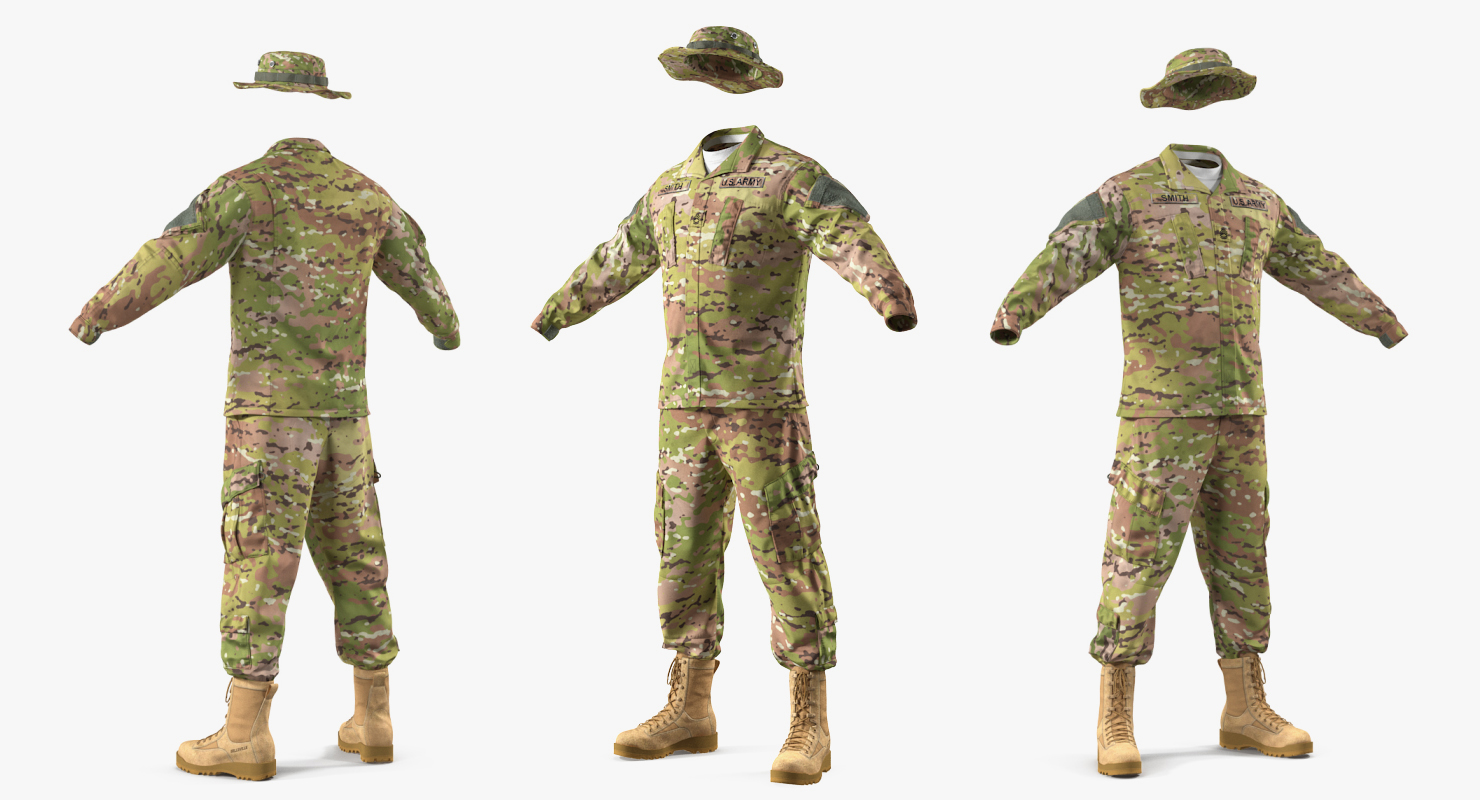 US Army Combat Uniform Camo 3D