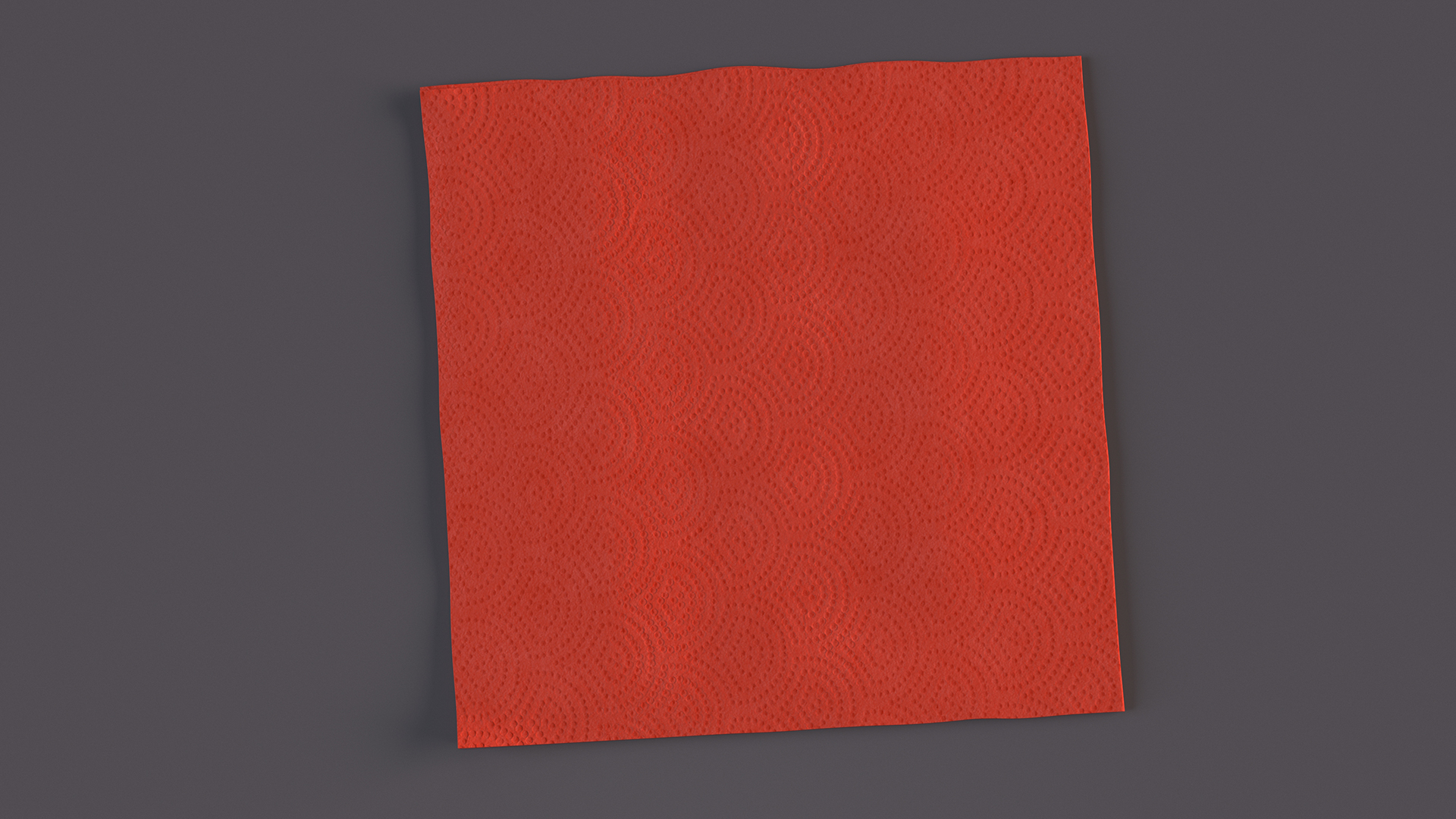 Red Paper Napkins 3D