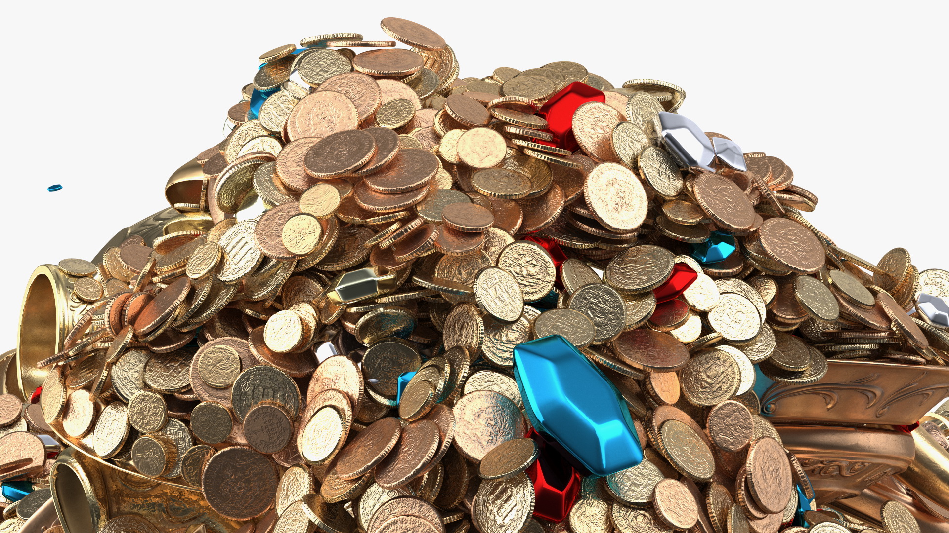 3D Large Pile of Treasures model
