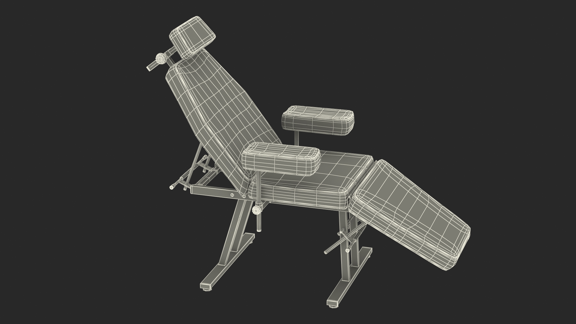 Hospital Examination Couch White 3D
