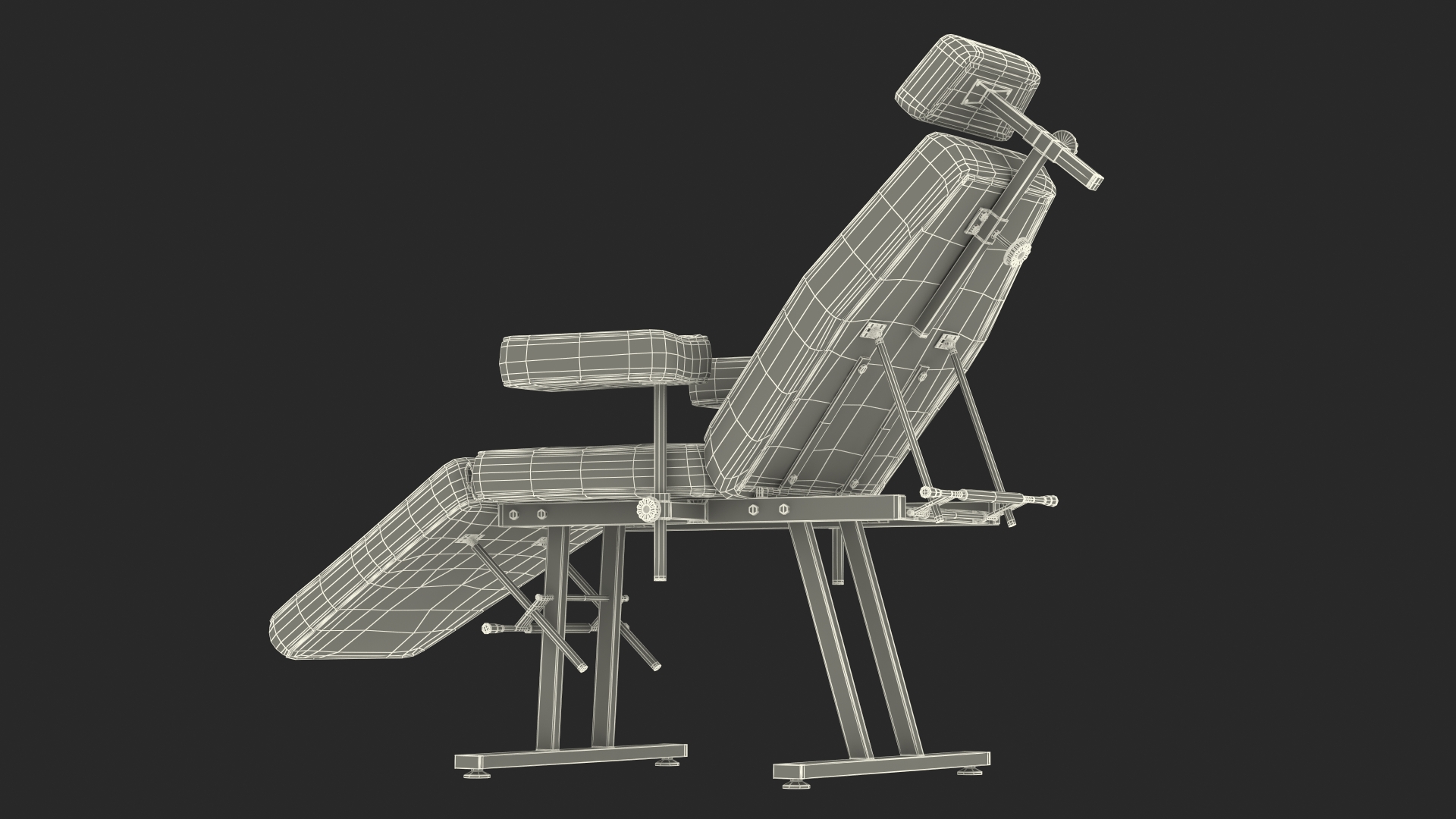 Hospital Examination Couch White 3D