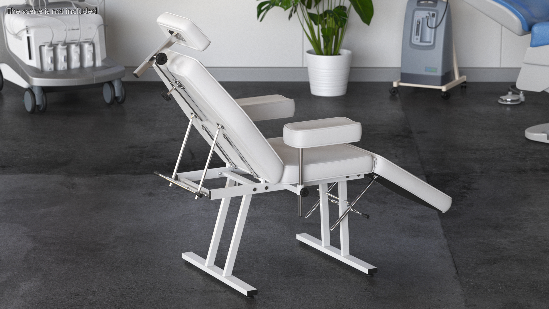 Hospital Examination Couch White 3D