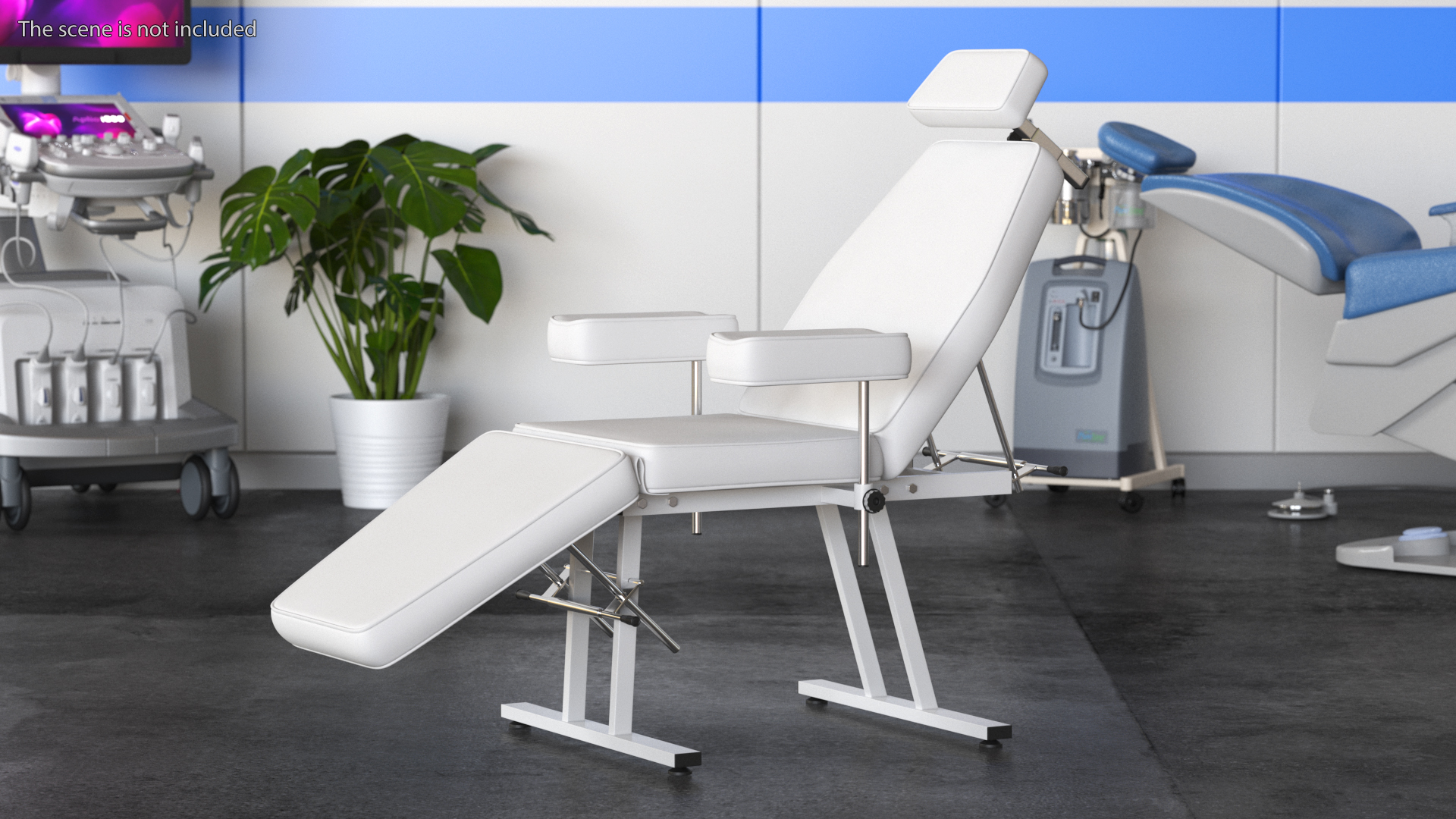 Hospital Examination Couch White 3D