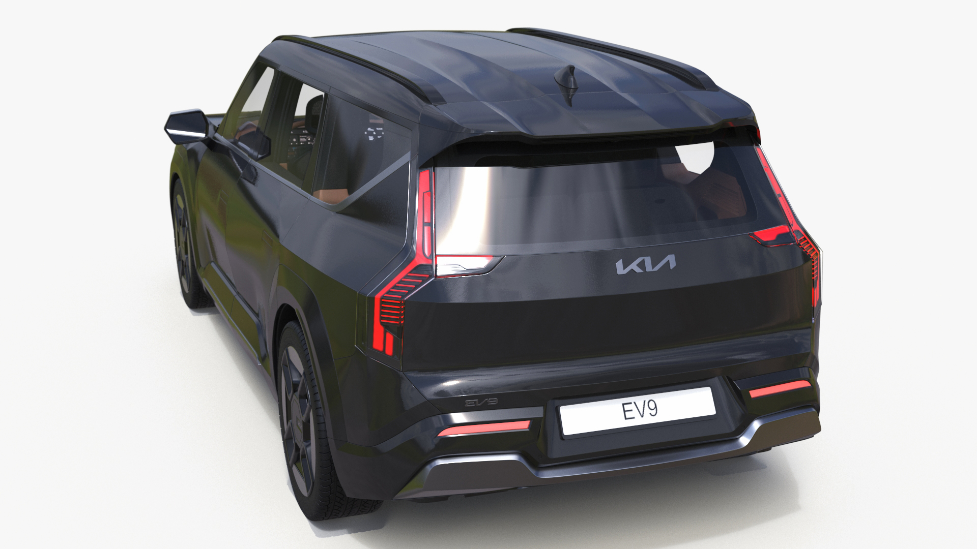 3D model KIA EV9 Luxury SUV Black Simplified