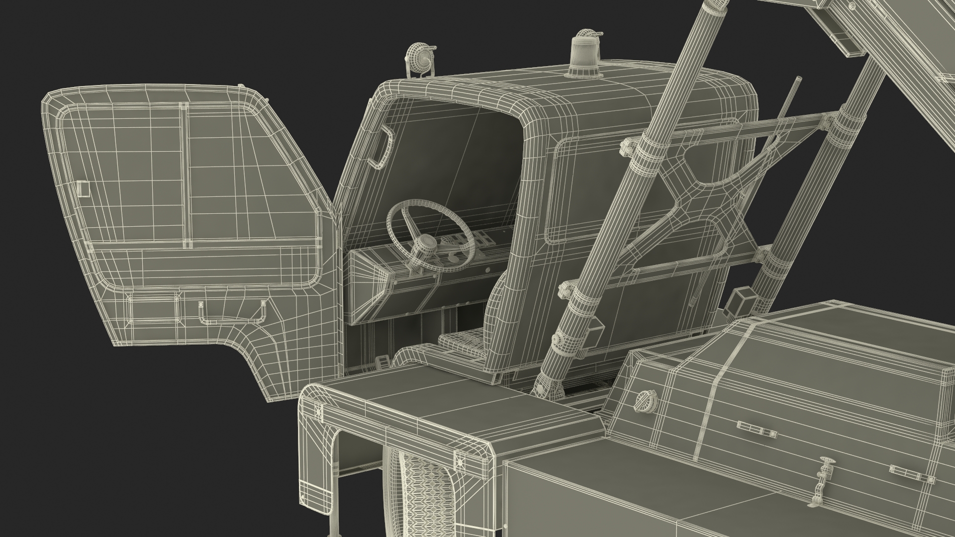 3D Airbus Delta with Passenger Boarding Stairs Car Rigged for Cinema 4D model