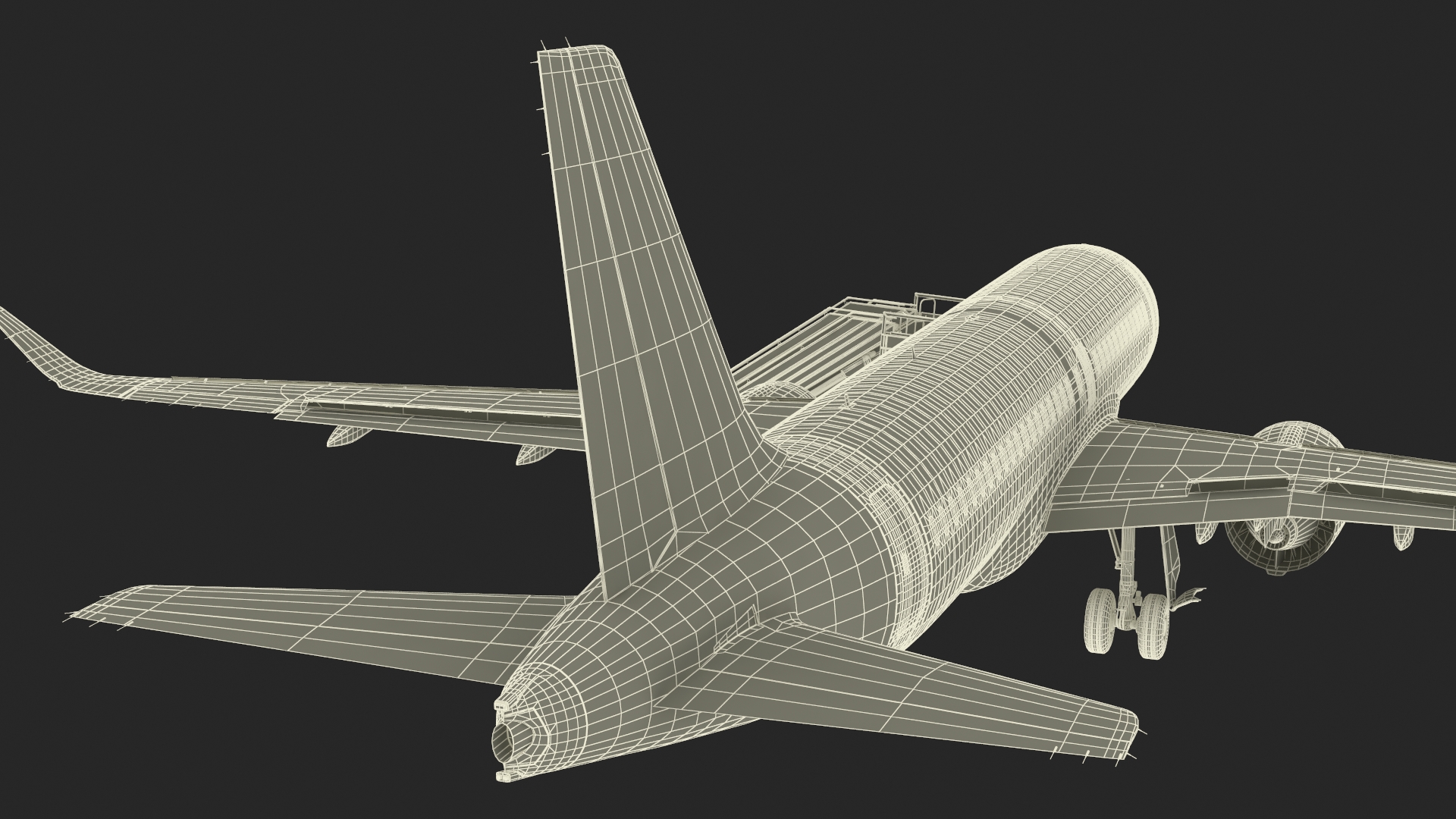 3D Airbus Delta with Passenger Boarding Stairs Car Rigged for Cinema 4D model