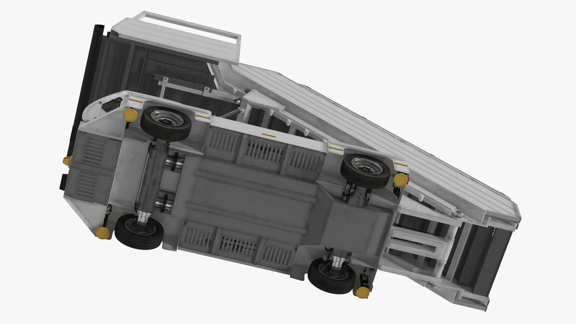 3D Airbus Delta with Passenger Boarding Stairs Car Rigged for Cinema 4D model