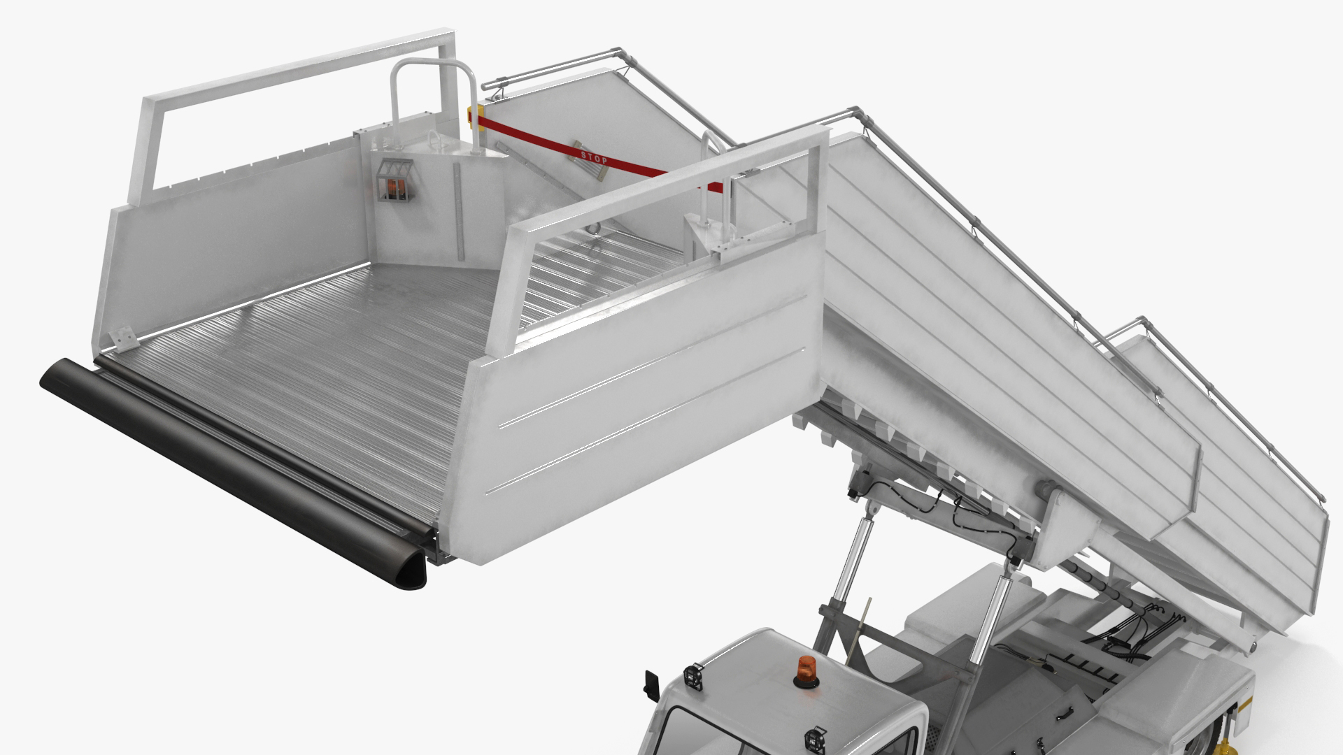 3D Airbus Delta with Passenger Boarding Stairs Car Rigged for Cinema 4D model