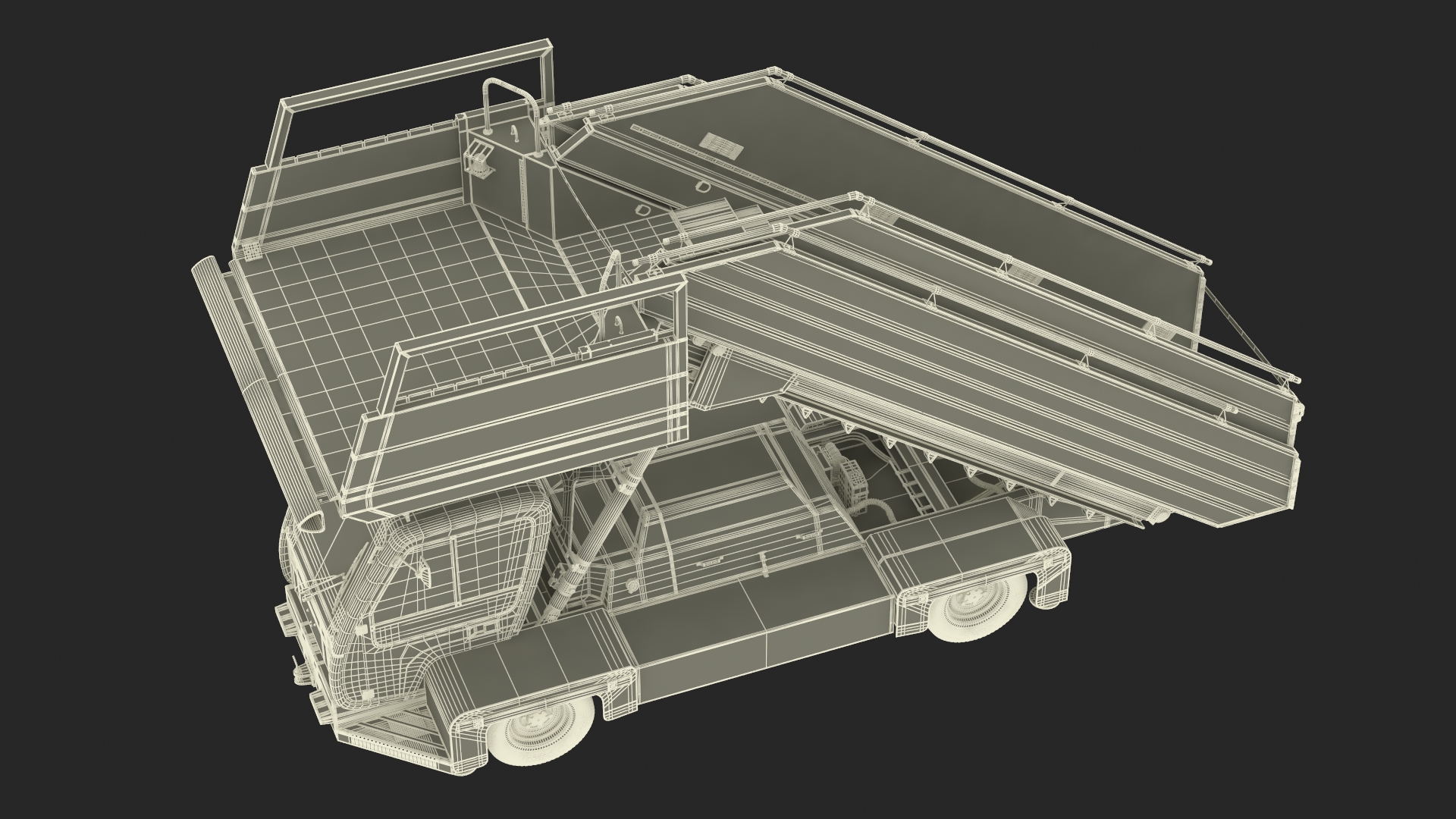 3D Airbus Delta with Passenger Boarding Stairs Car Rigged for Cinema 4D model