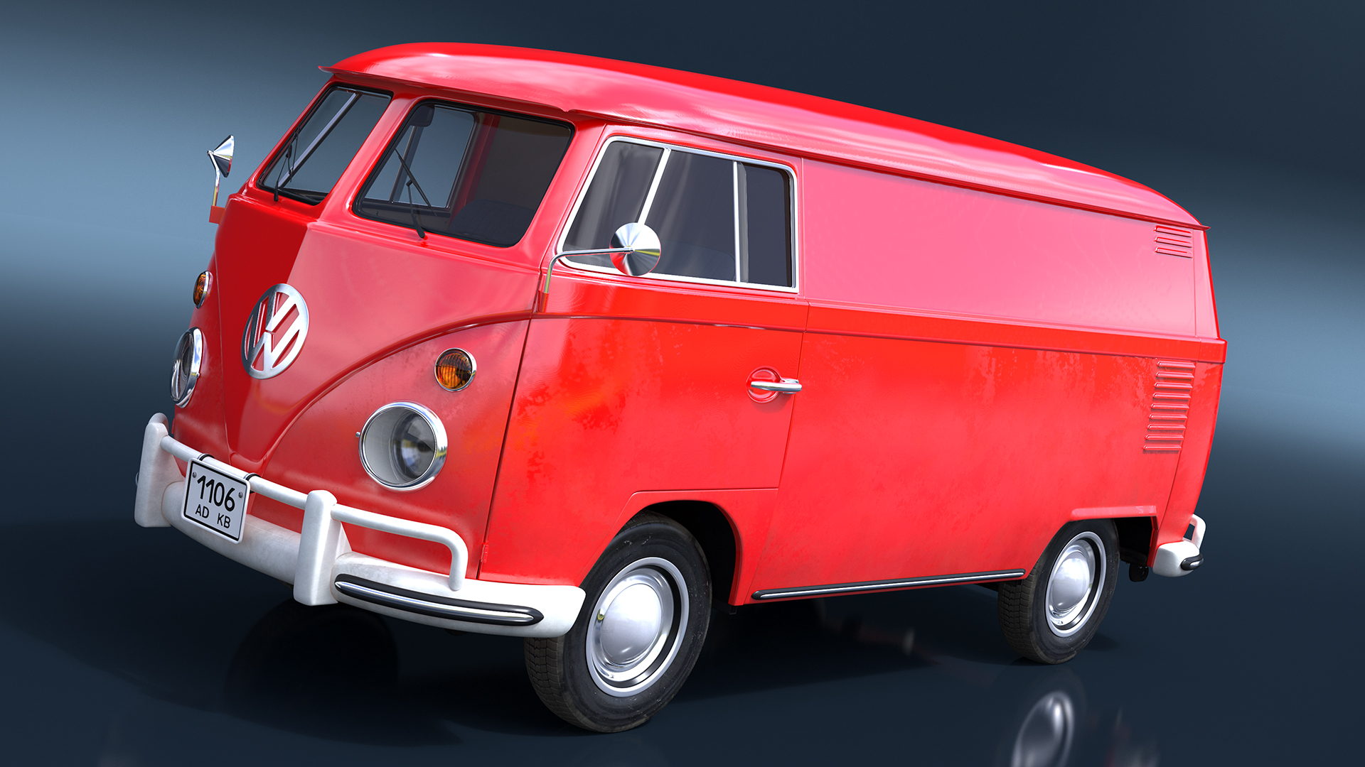 Classic Volkswagen Type 2 Van 3D model