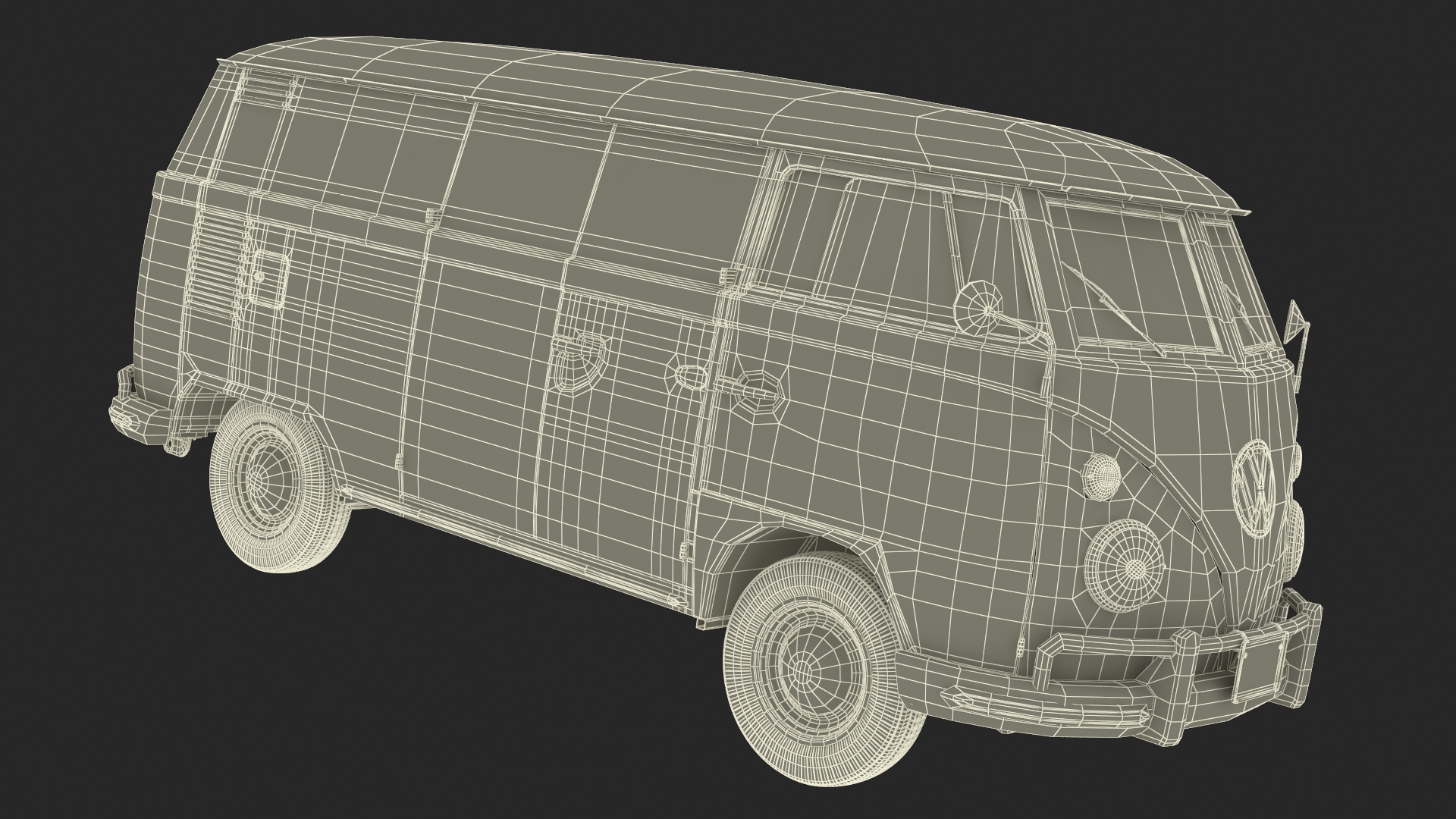 Classic Volkswagen Type 2 Van 3D model