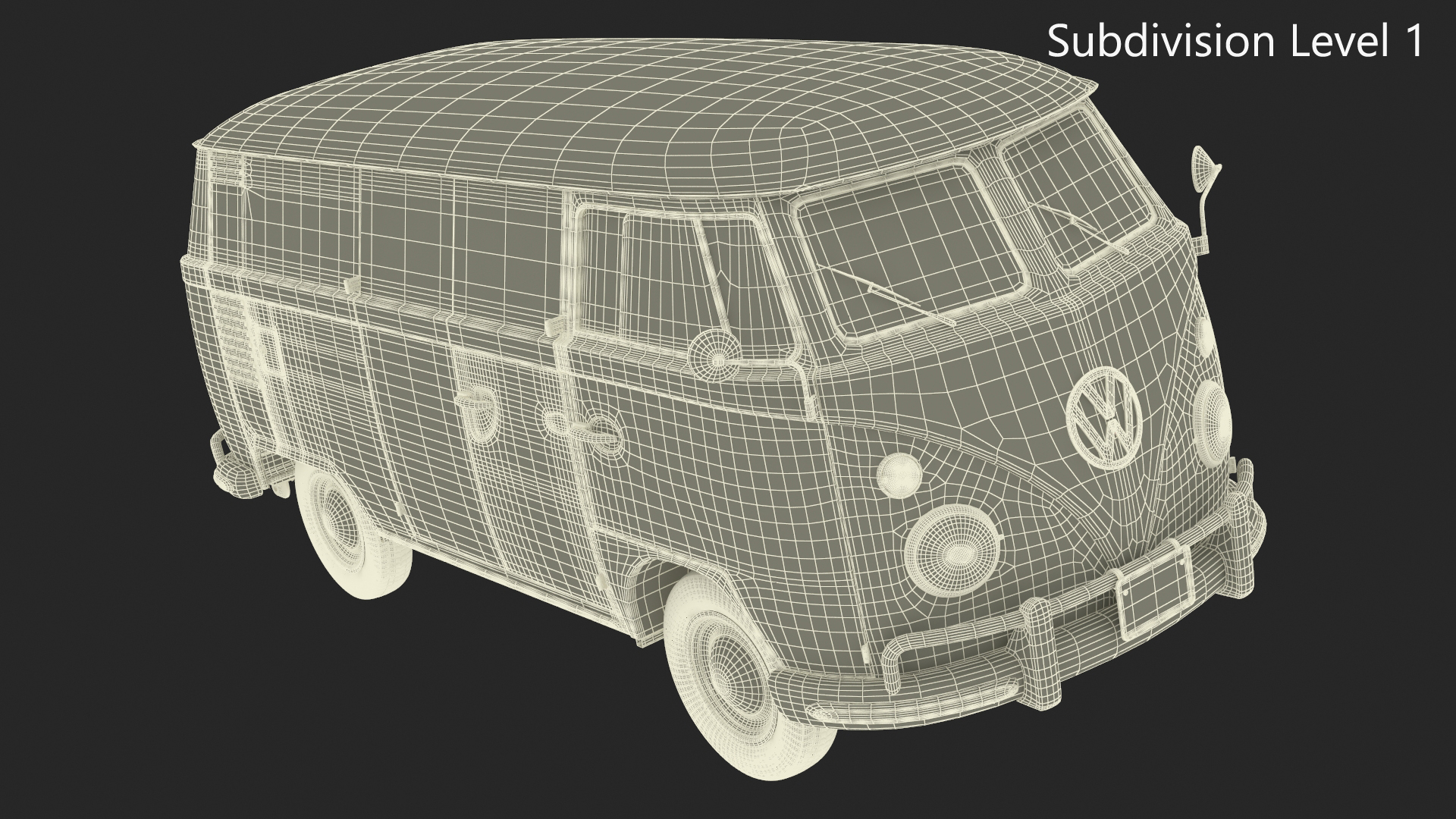 Classic Volkswagen Type 2 Van 3D model