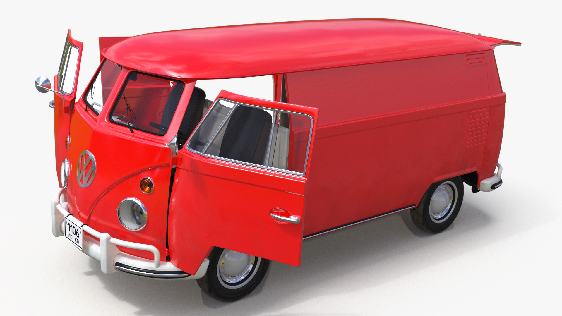 Classic Volkswagen Type 2 Van 3D model