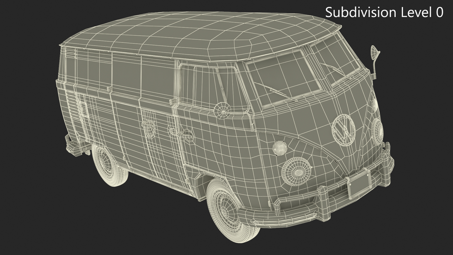 Classic Volkswagen Type 2 Van 3D model