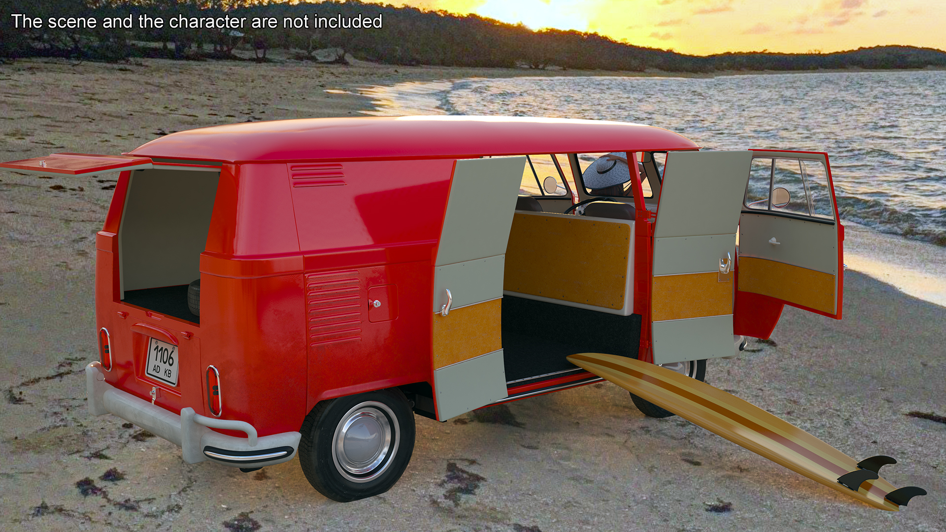 Classic Volkswagen Type 2 Van 3D model